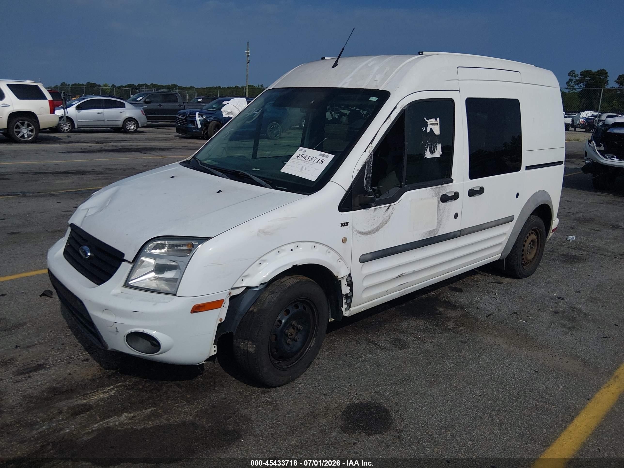 2013 Ford Transit Connect Xlt White vin: NM0LS6BNXDT157104