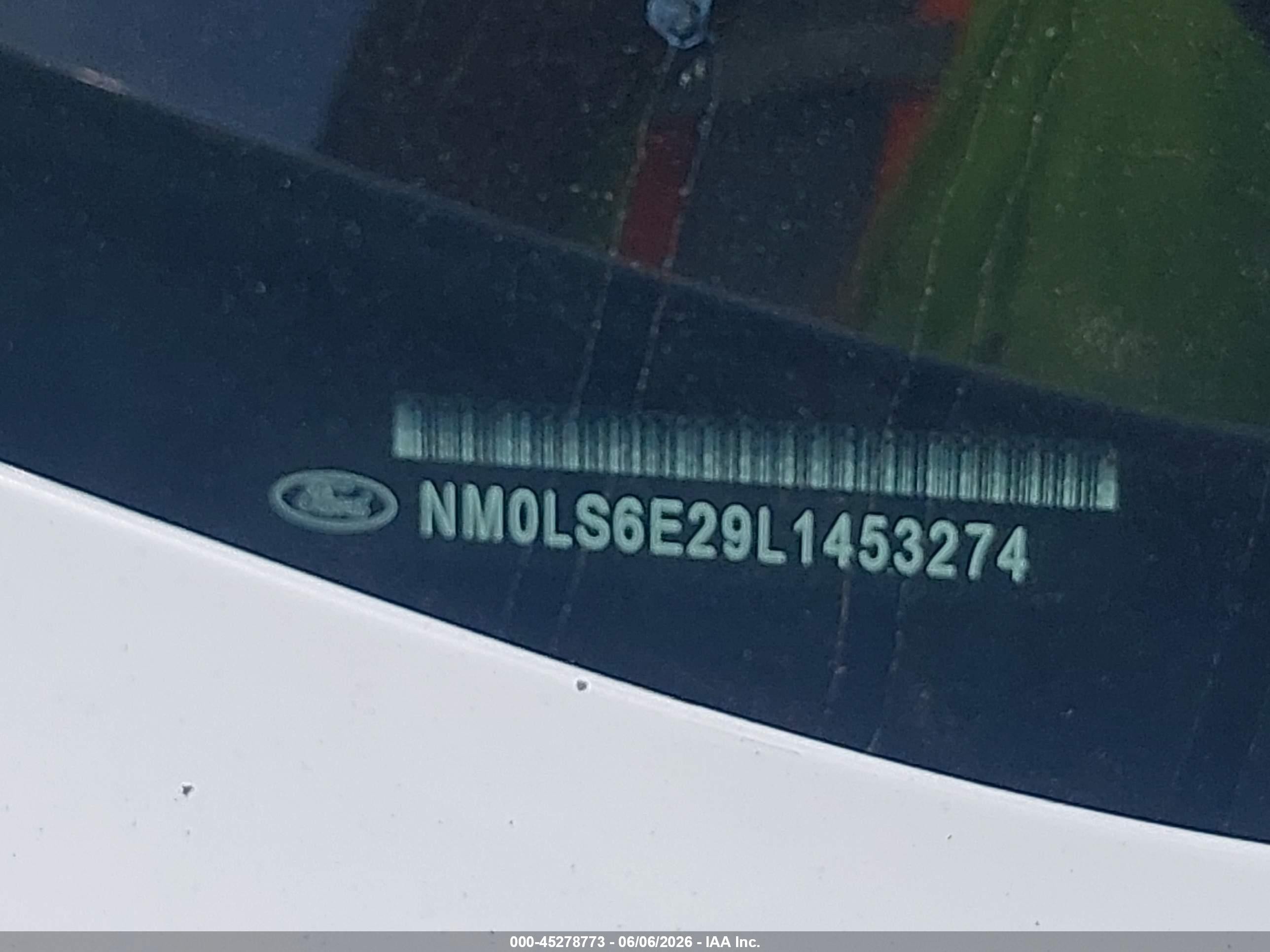 2020 Ford Transit Connect Xl White vin: NM0LS6E29L1453274