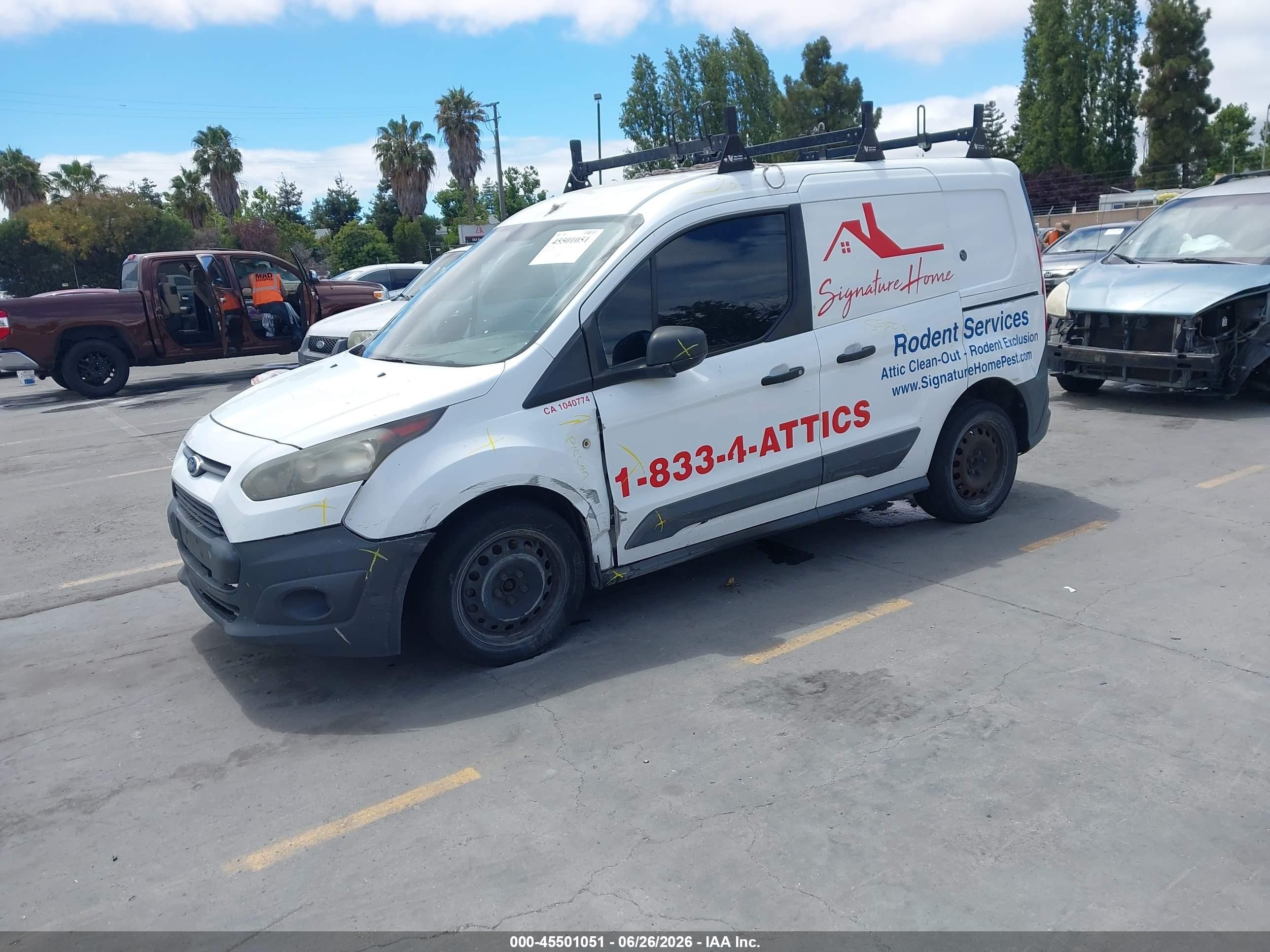 2014 Ford Transit Connect Xl White vin: NM0LS6E78E1166877