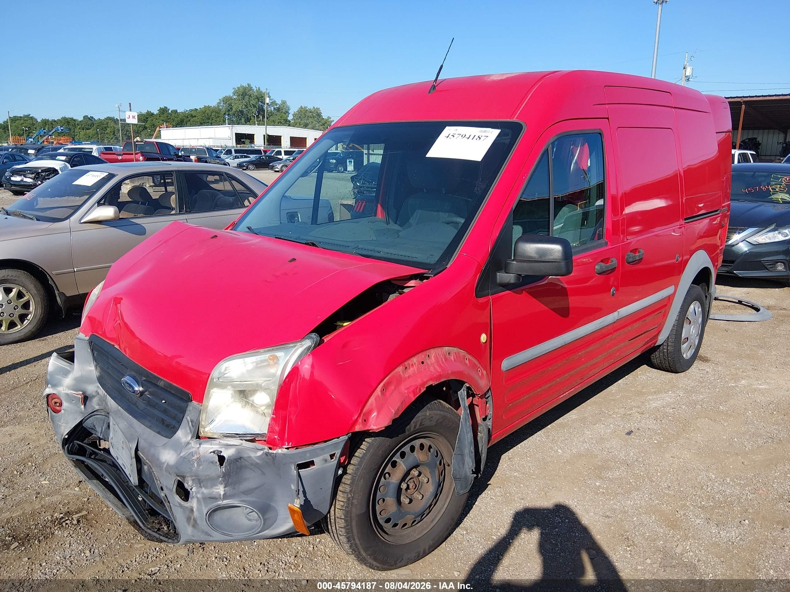 2010 Ford Transit Connect Xl Red vin: NM0LS7AN2AT021181
