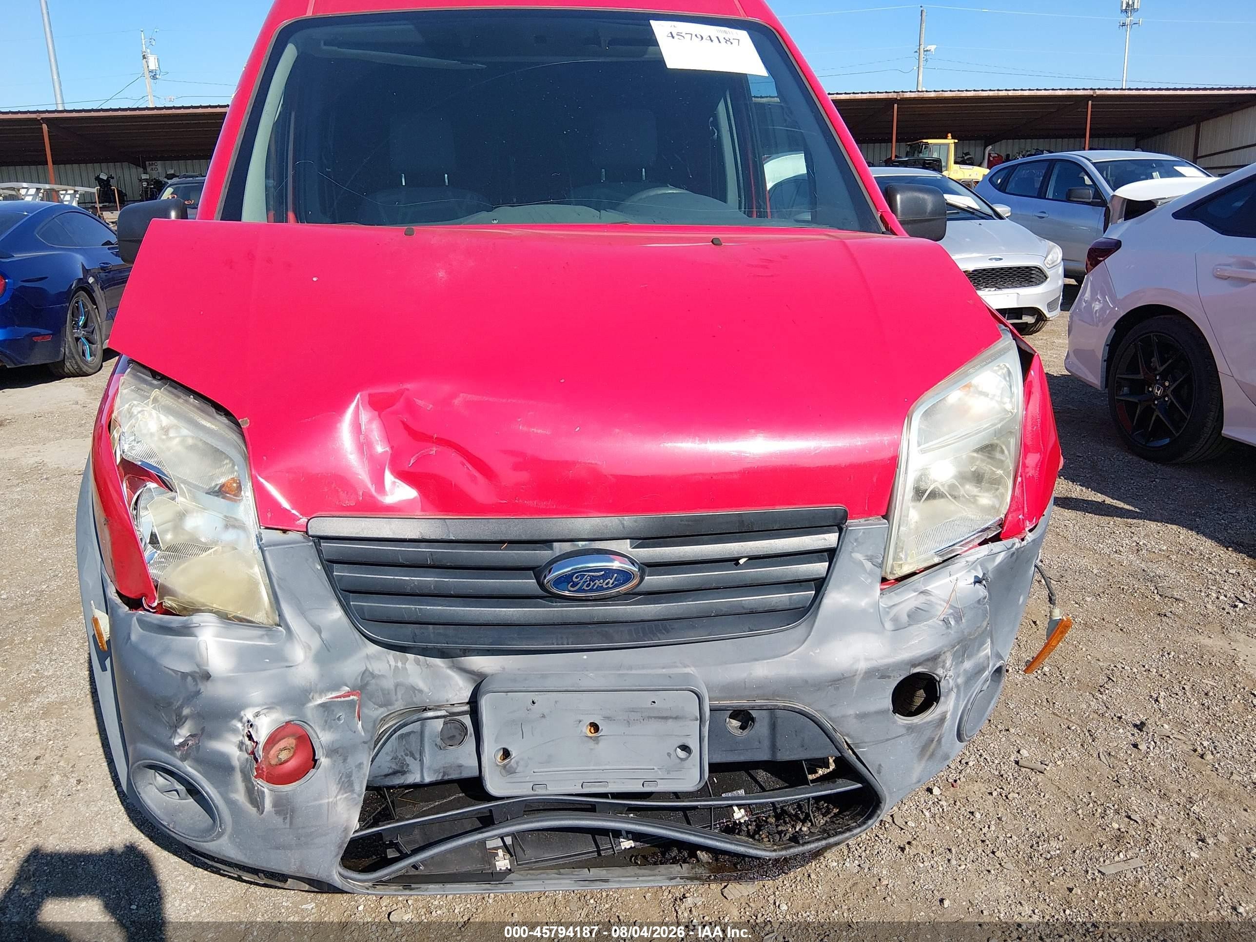 2010 Ford Transit Connect Xl Red vin: NM0LS7AN2AT021181