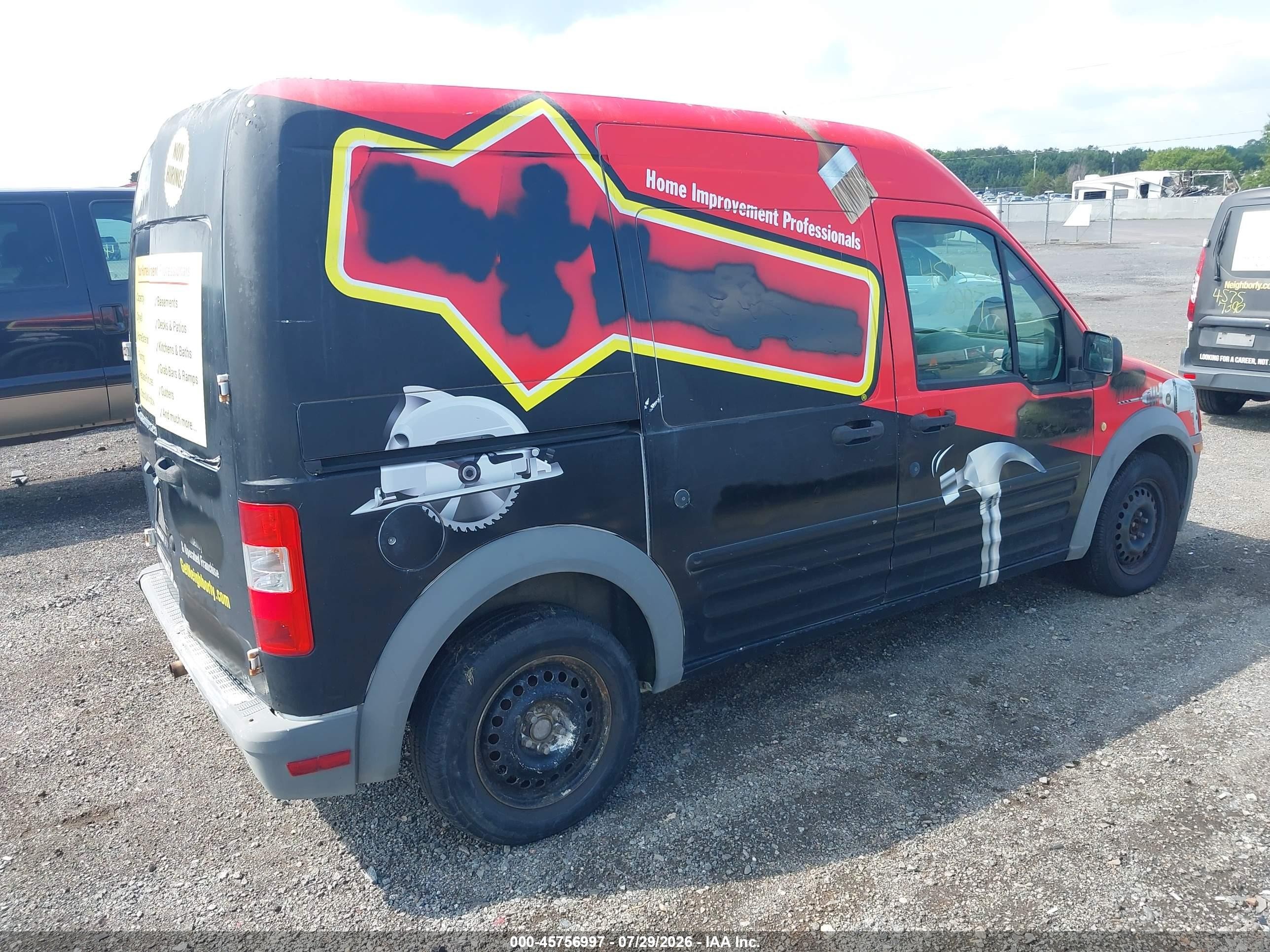 2010 Ford Transit Connect Xl Red vin: NM0LS7AN4AT020792