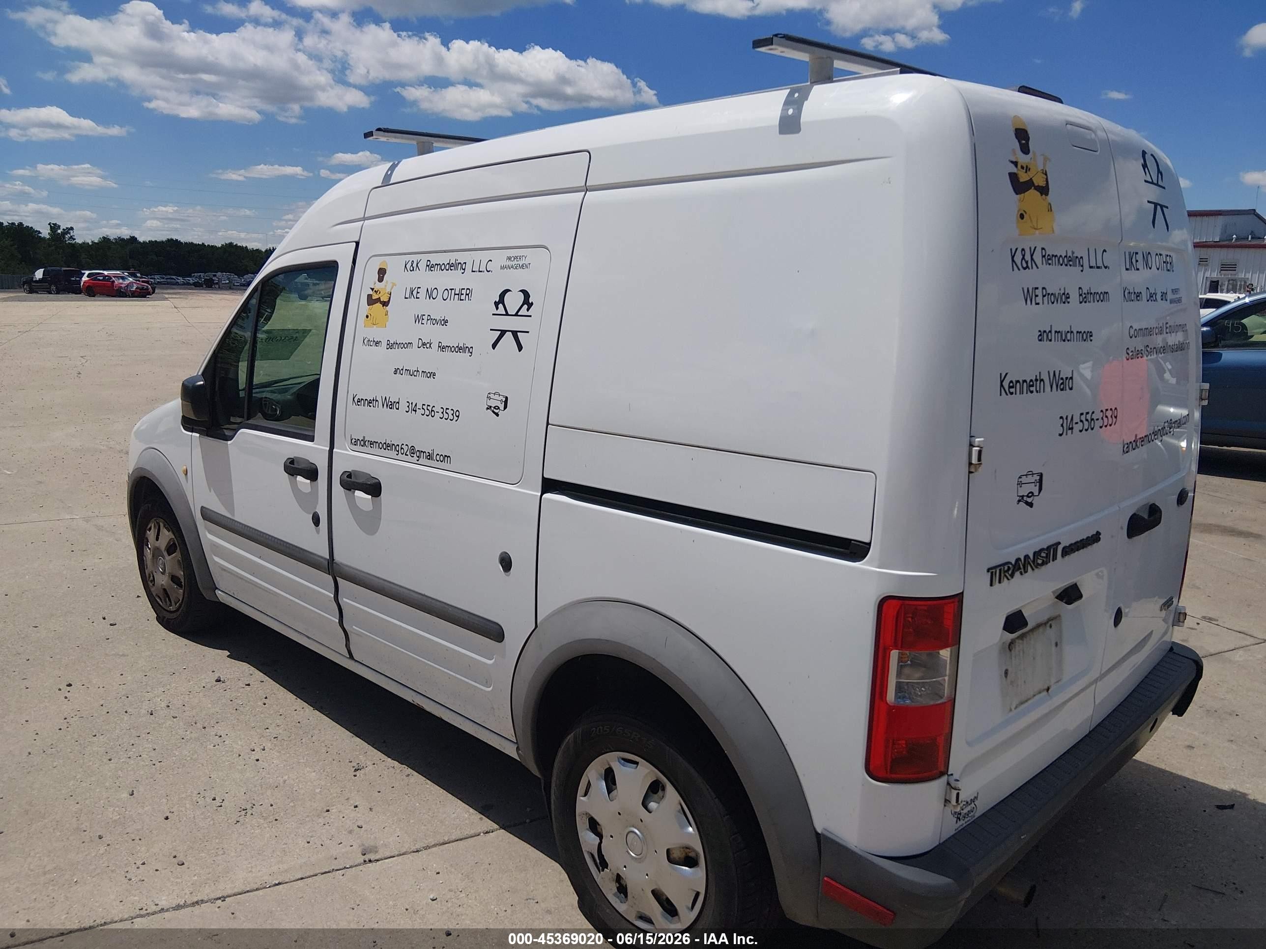 2012 Ford Transit Connect Xl White vin: NM0LS7AN8CT121238
