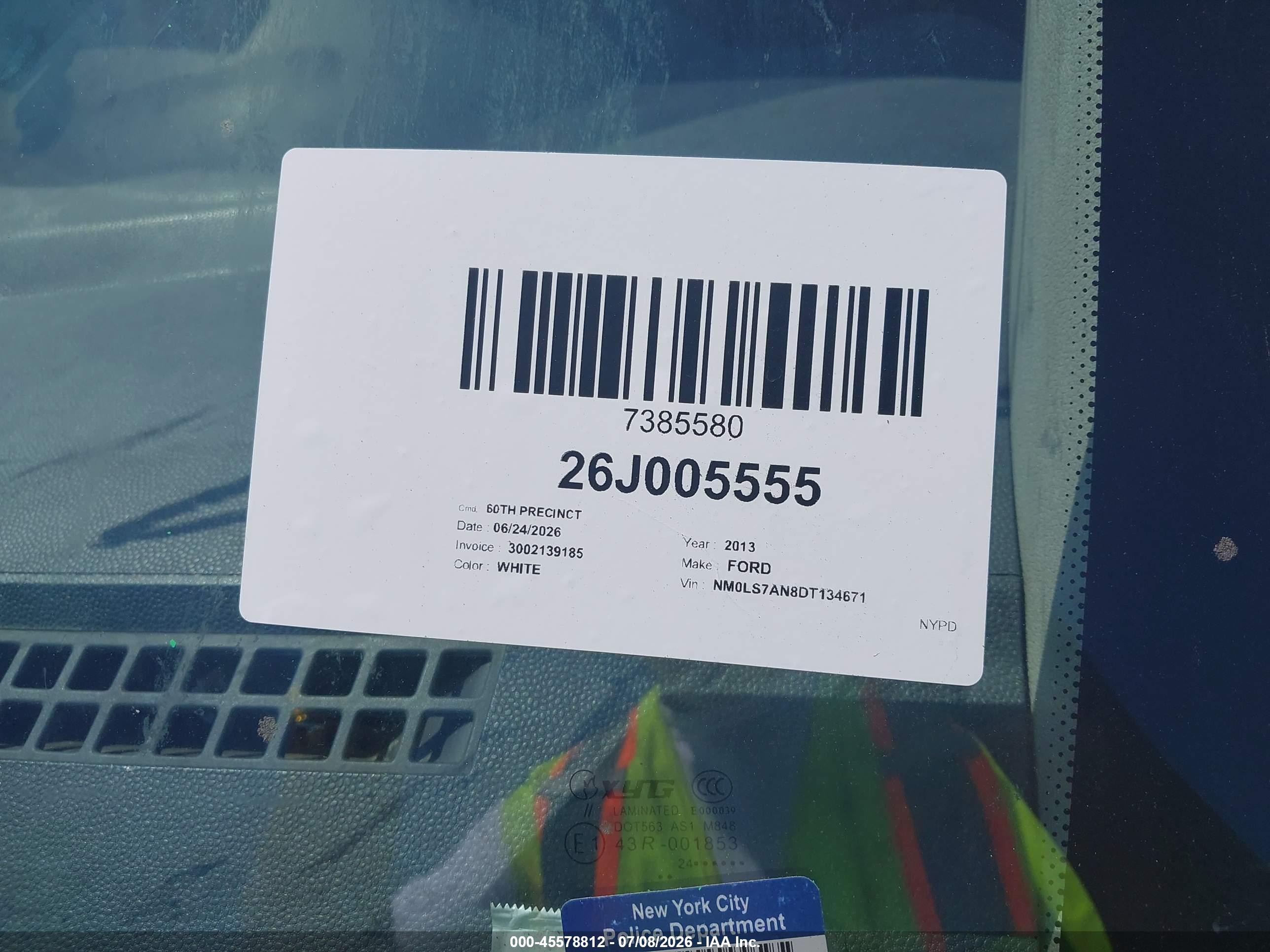 2013 Ford Transit Connect Xl White vin: NM0LS7AN8DT134671
