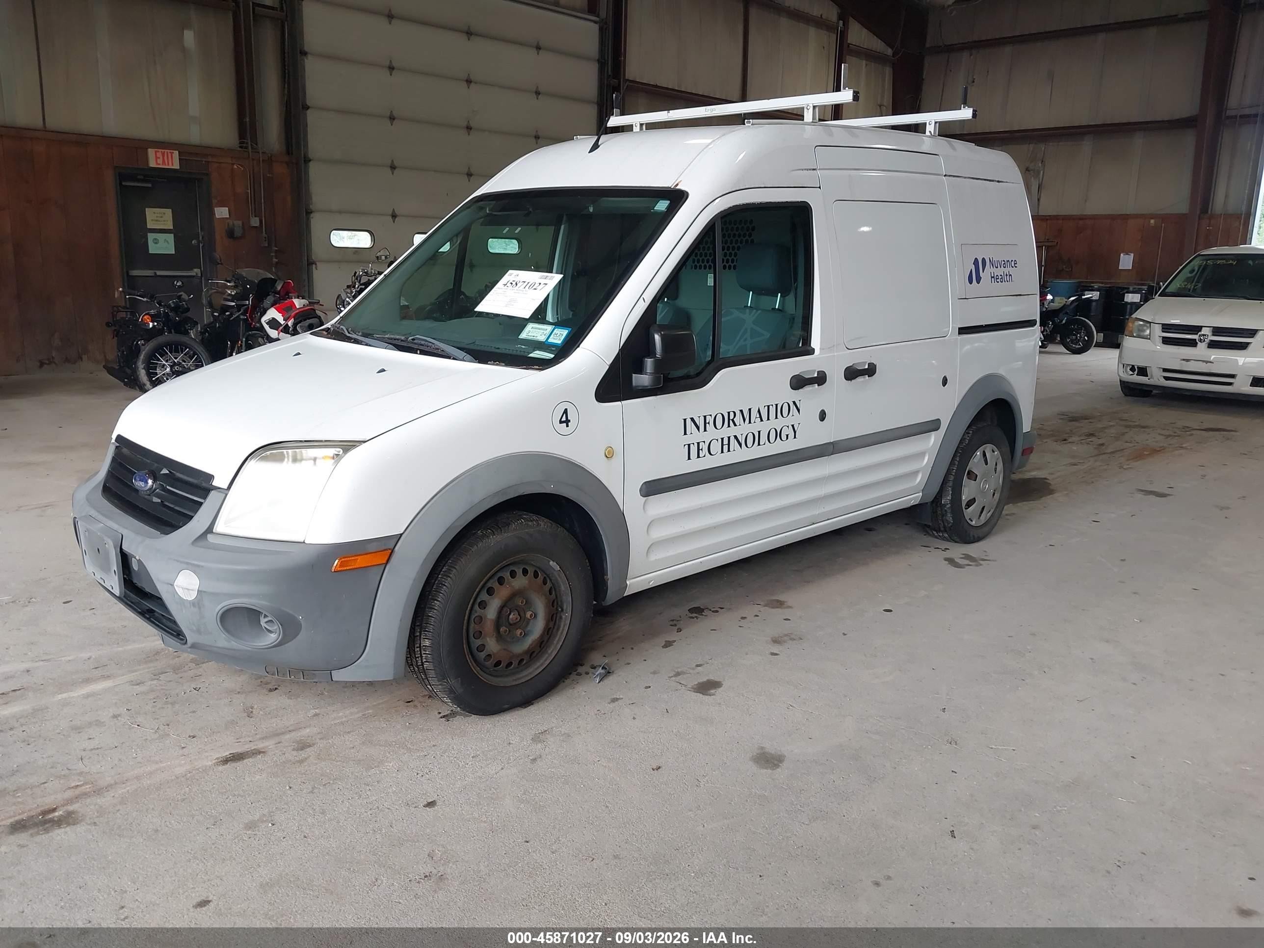 2012 Ford Transit Connect Xl White vin: NM0LS7AN9CT081431