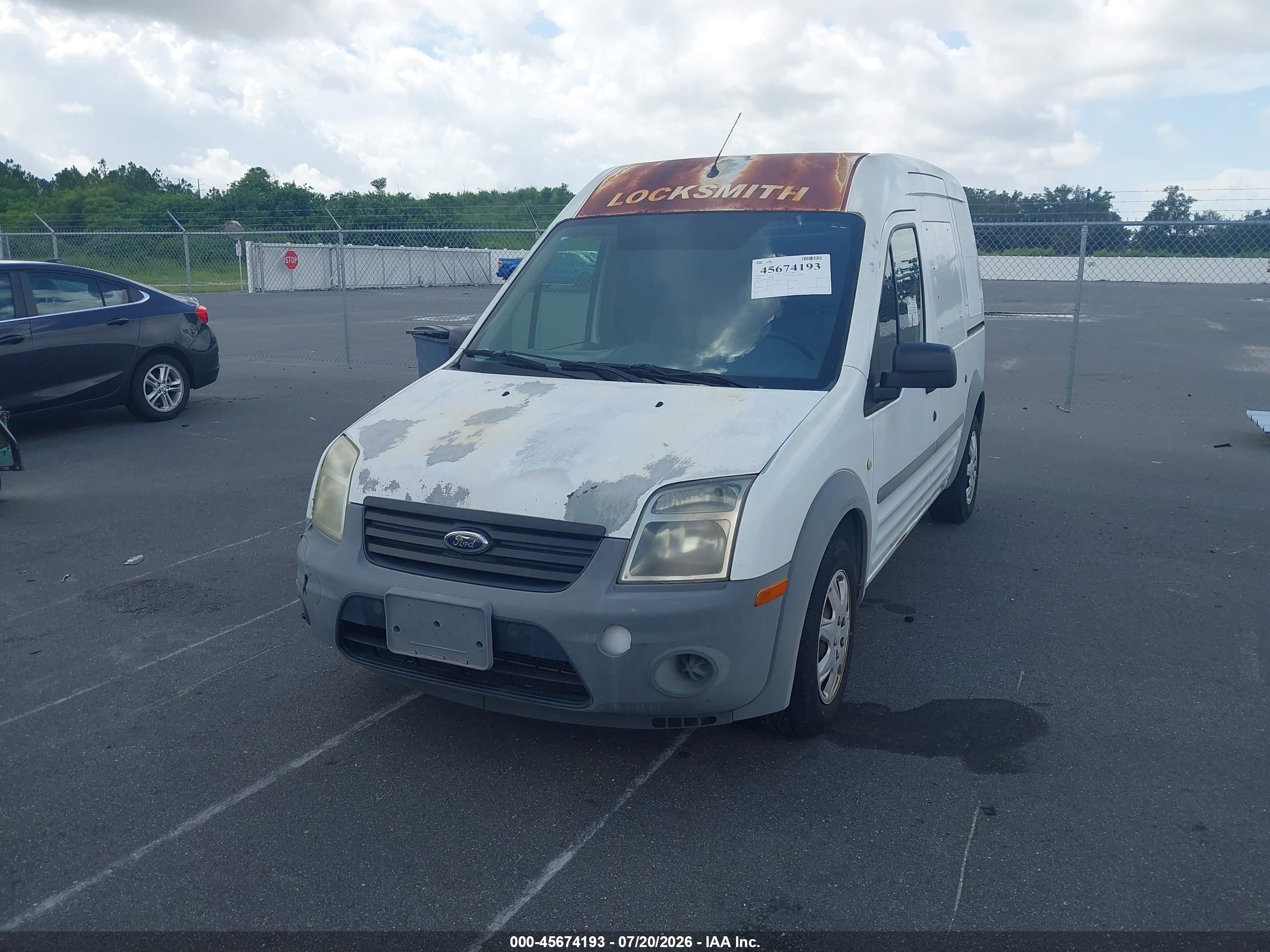2010 Ford Transit Connect Xl White vin: NM0LS7ANXAT002717
