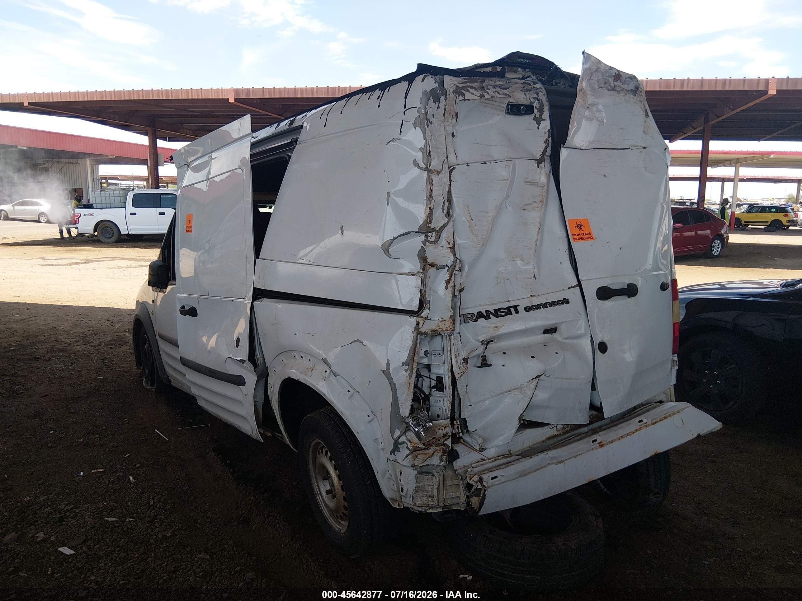 2010 Ford Transit Connect Xlt White vin: NM0LS7BN0AT009187