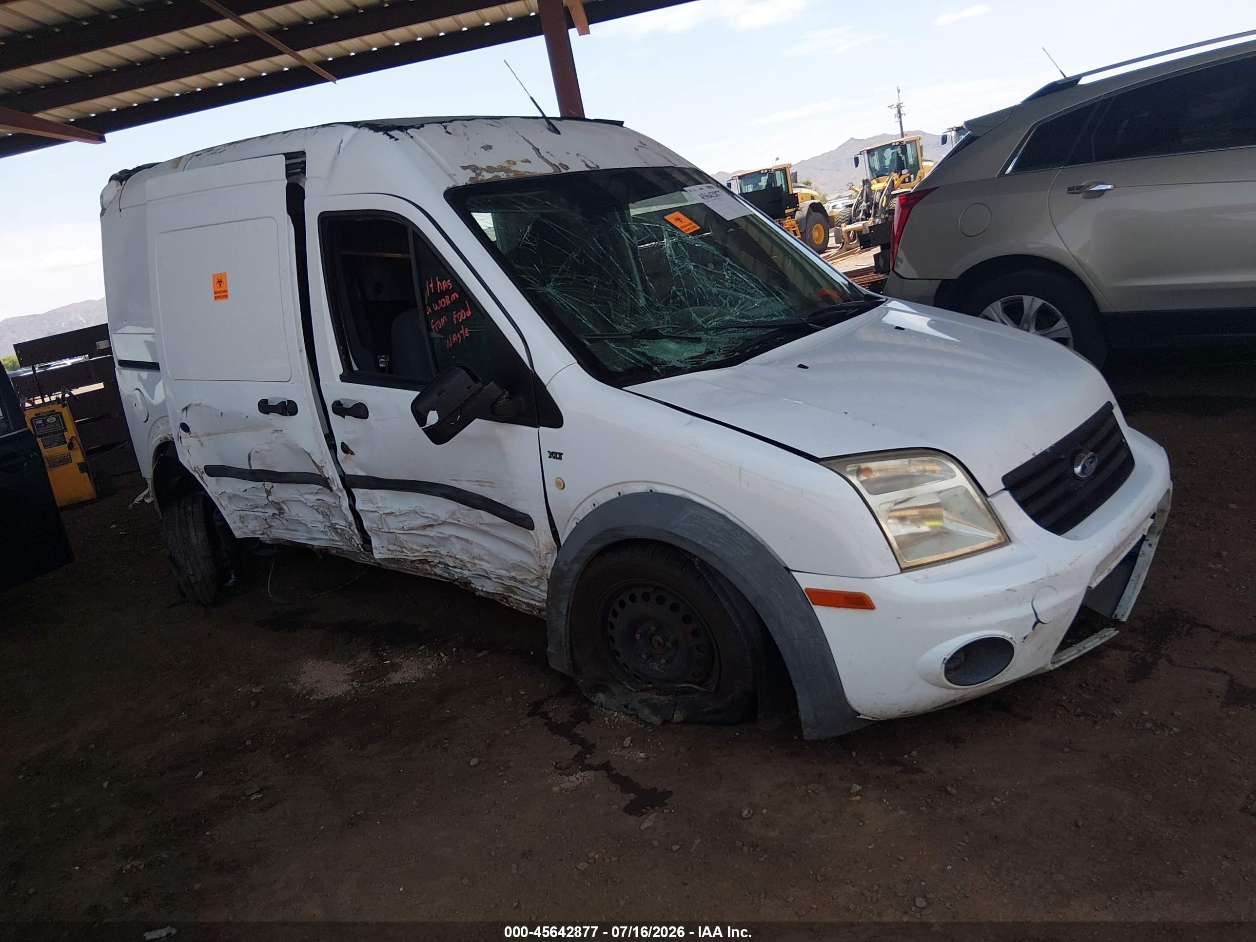 2010 Ford Transit Connect Xlt White vin: NM0LS7BN0AT009187