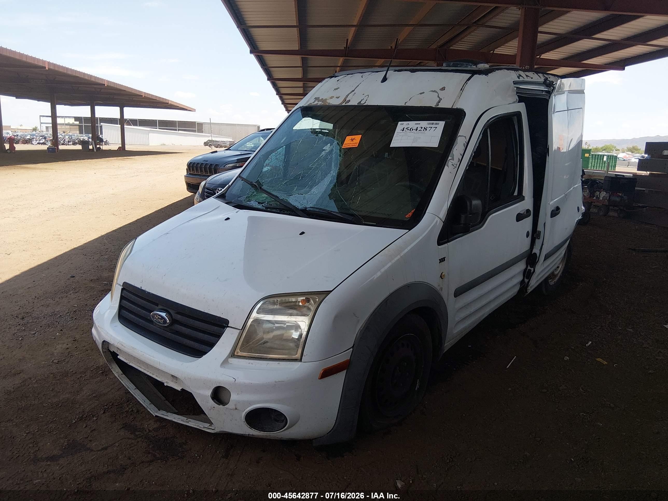 2010 Ford Transit Connect Xlt White vin: NM0LS7BN0AT009187