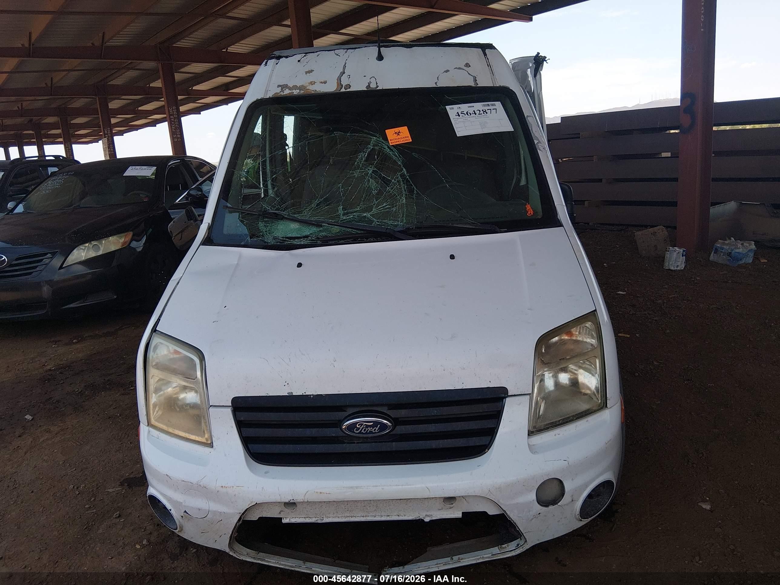 2010 Ford Transit Connect Xlt White vin: NM0LS7BN0AT009187