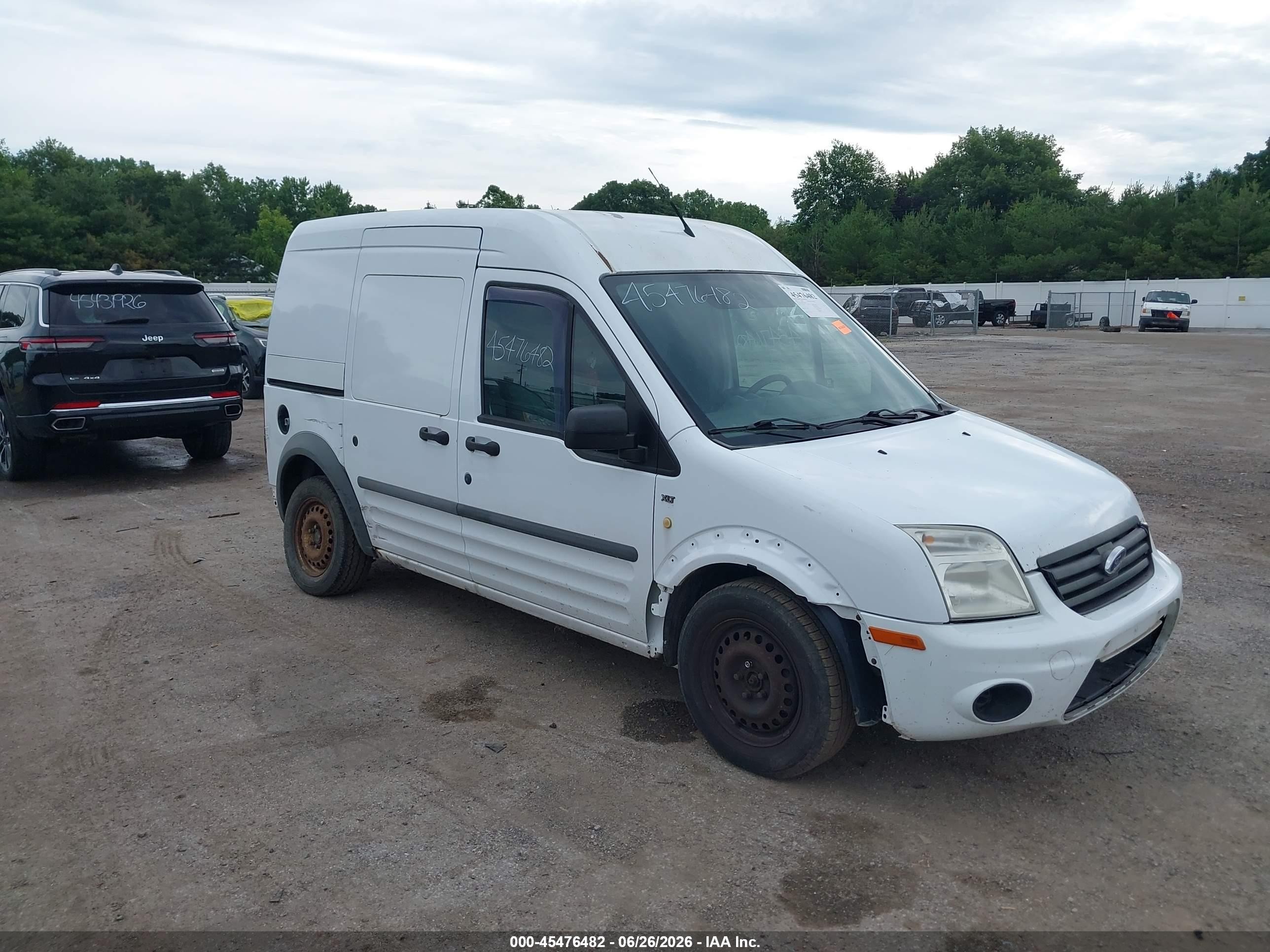 2010 Ford Transit Connect Xlt White vin: NM0LS7BN0AT040343