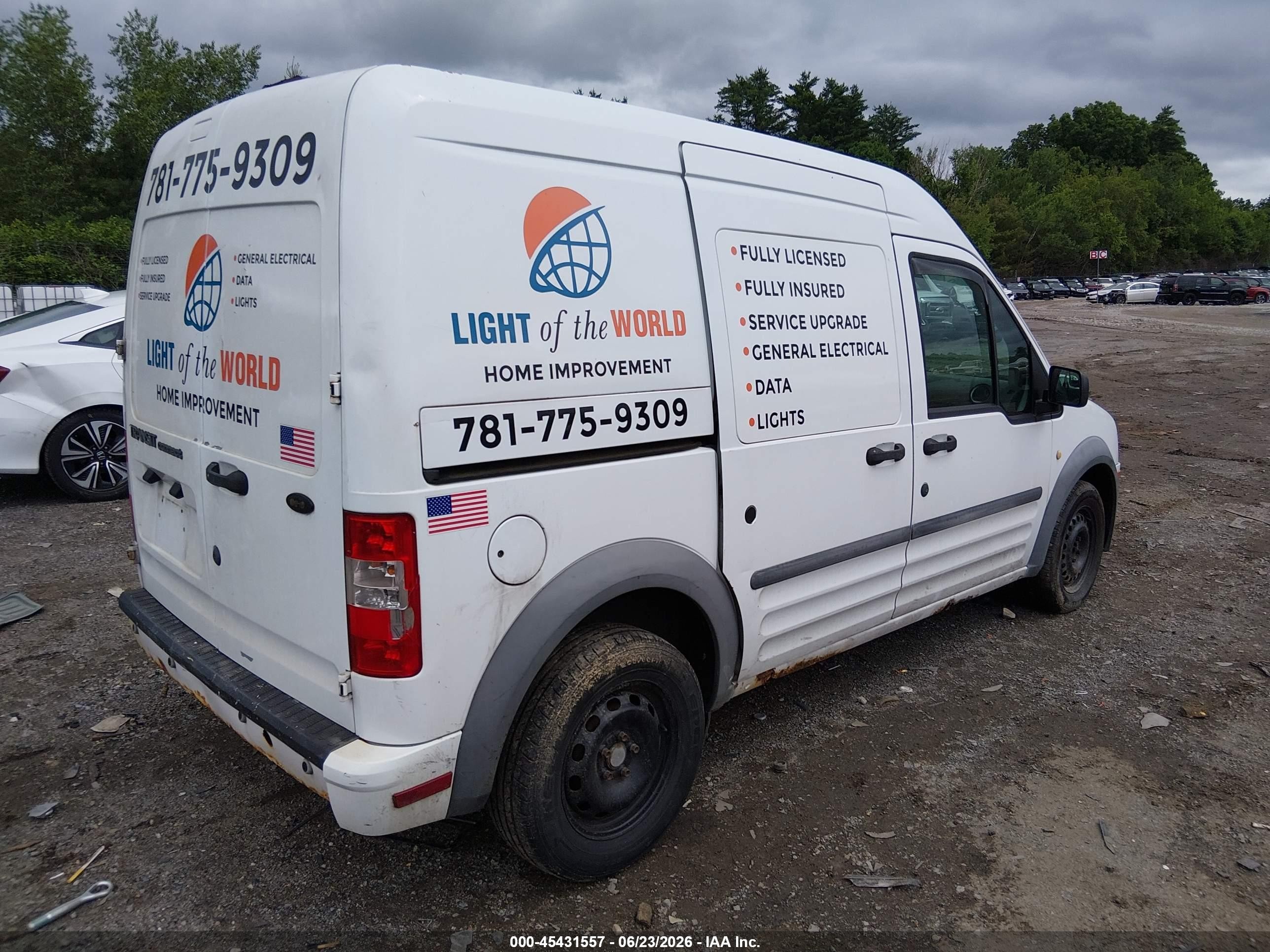 2013 Ford Transit Connect Xlt White vin: NM0LS7BN0DT133884