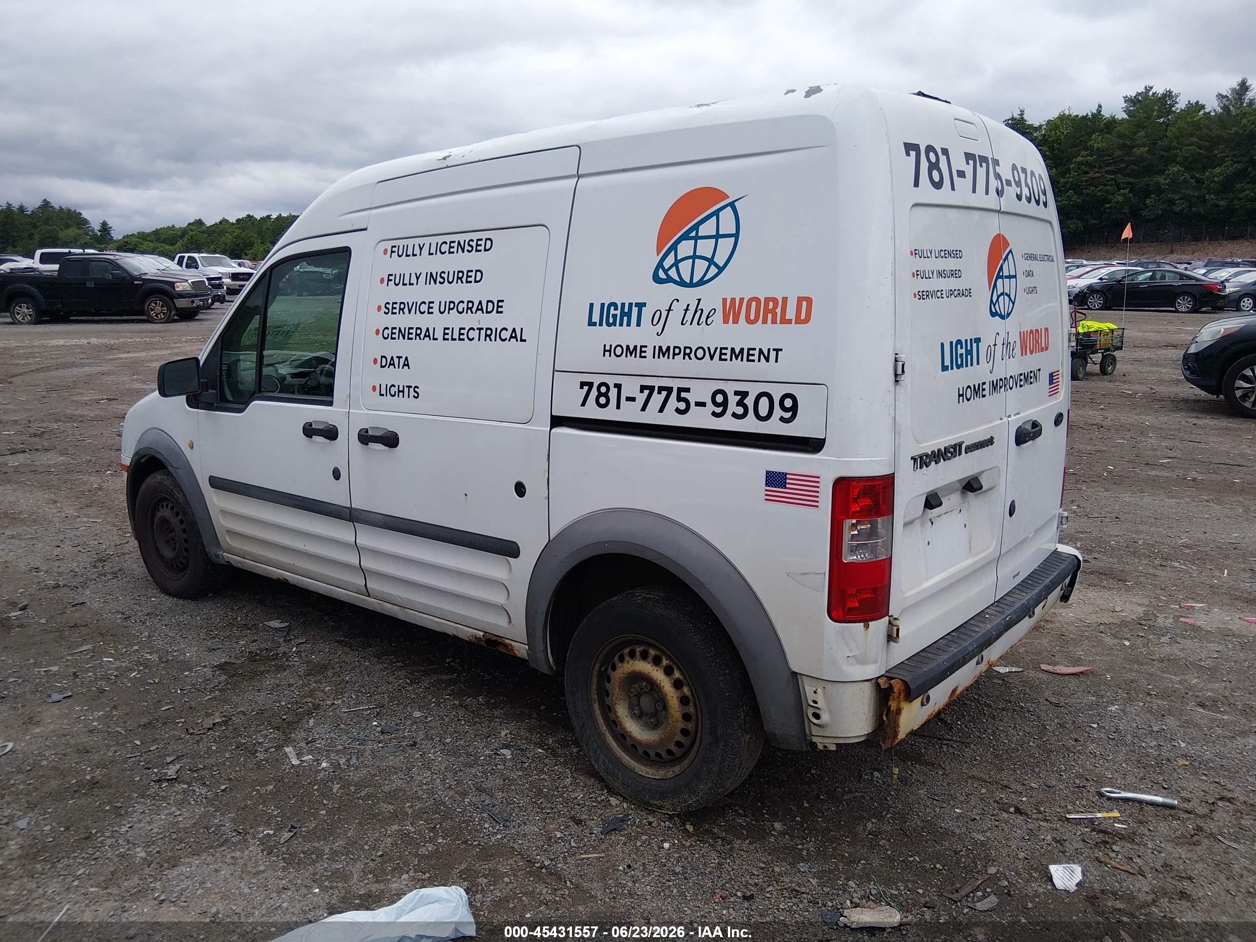 2013 Ford Transit Connect Xlt White vin: NM0LS7BN0DT133884