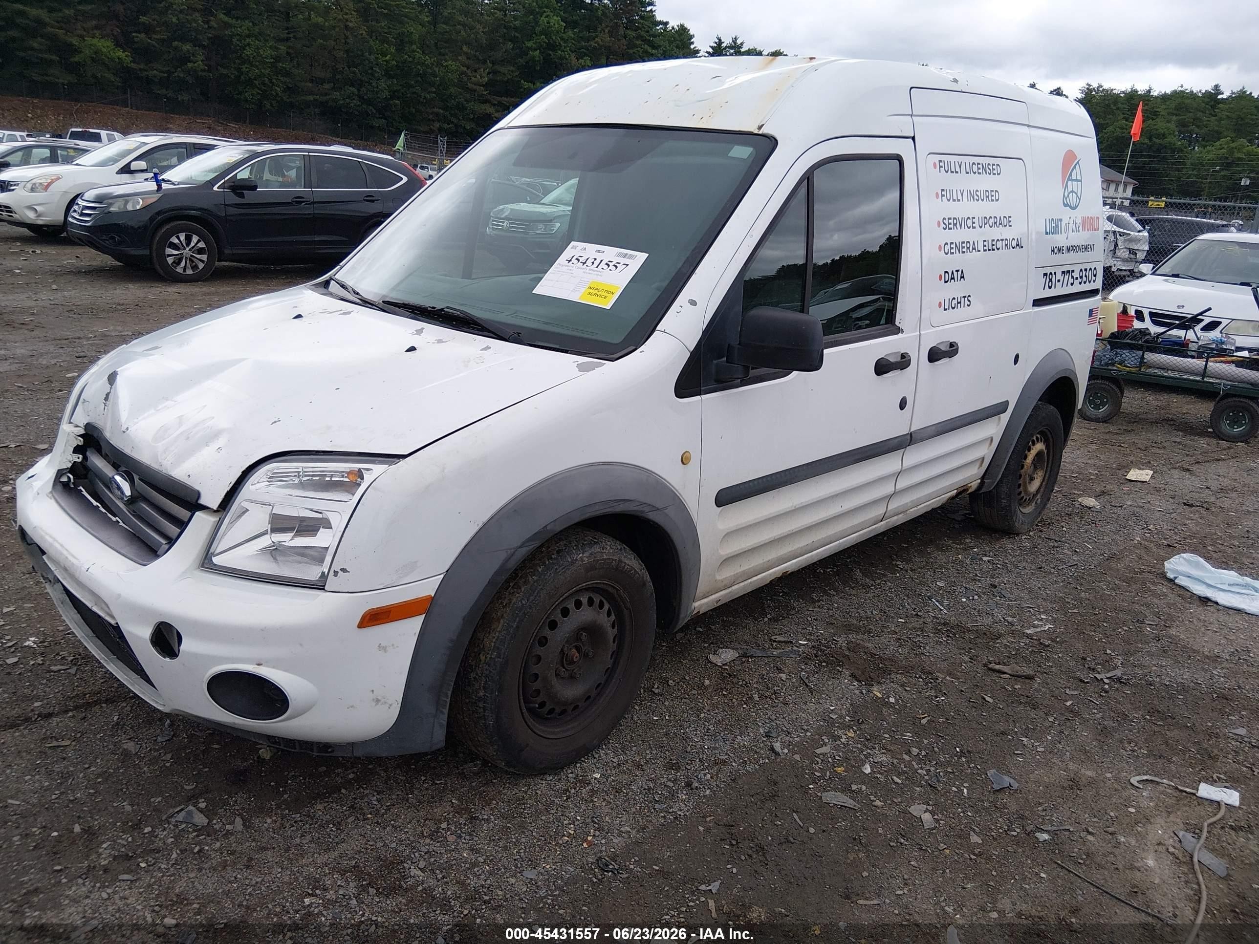 2013 Ford Transit Connect Xlt White vin: NM0LS7BN0DT133884
