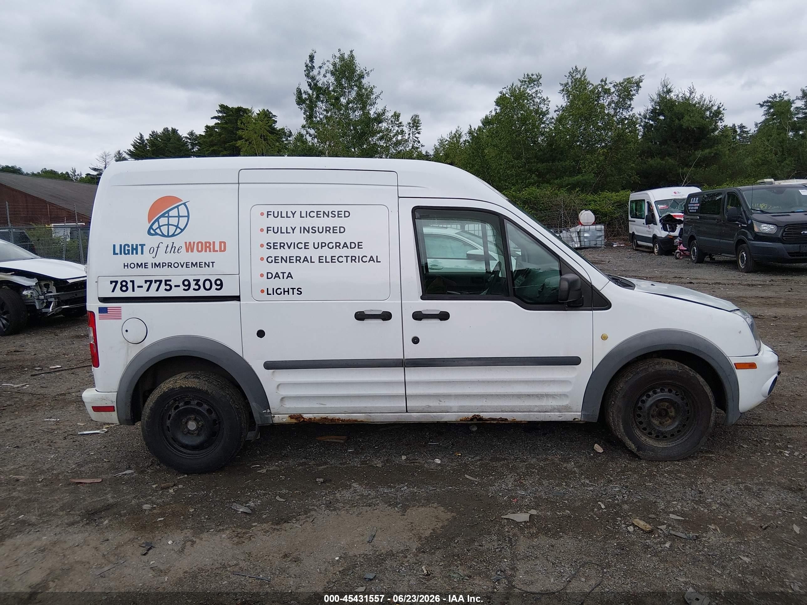 2013 Ford Transit Connect Xlt White vin: NM0LS7BN0DT133884