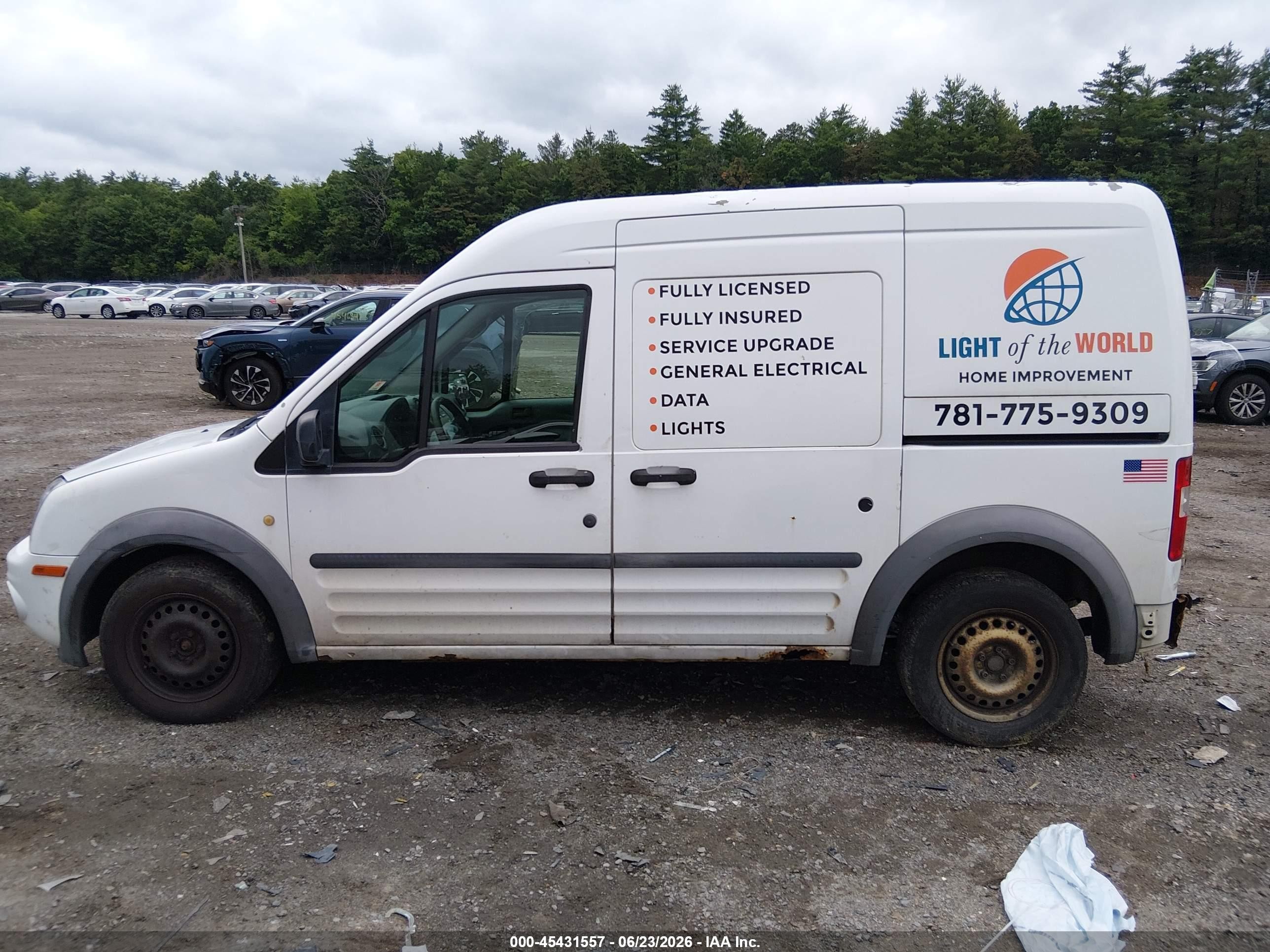 2013 Ford Transit Connect Xlt White vin: NM0LS7BN0DT133884