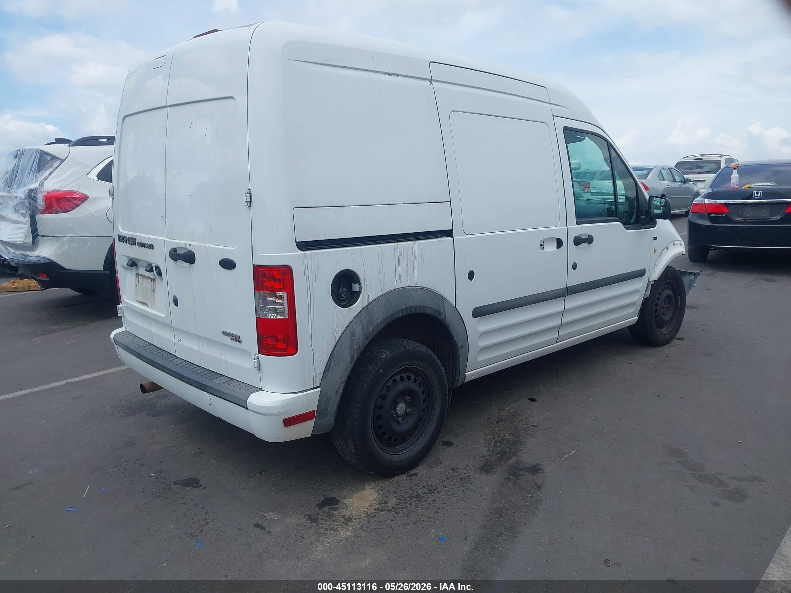 2013 Ford Transit Connect Xlt White vin: NM0LS7BN0DT142617