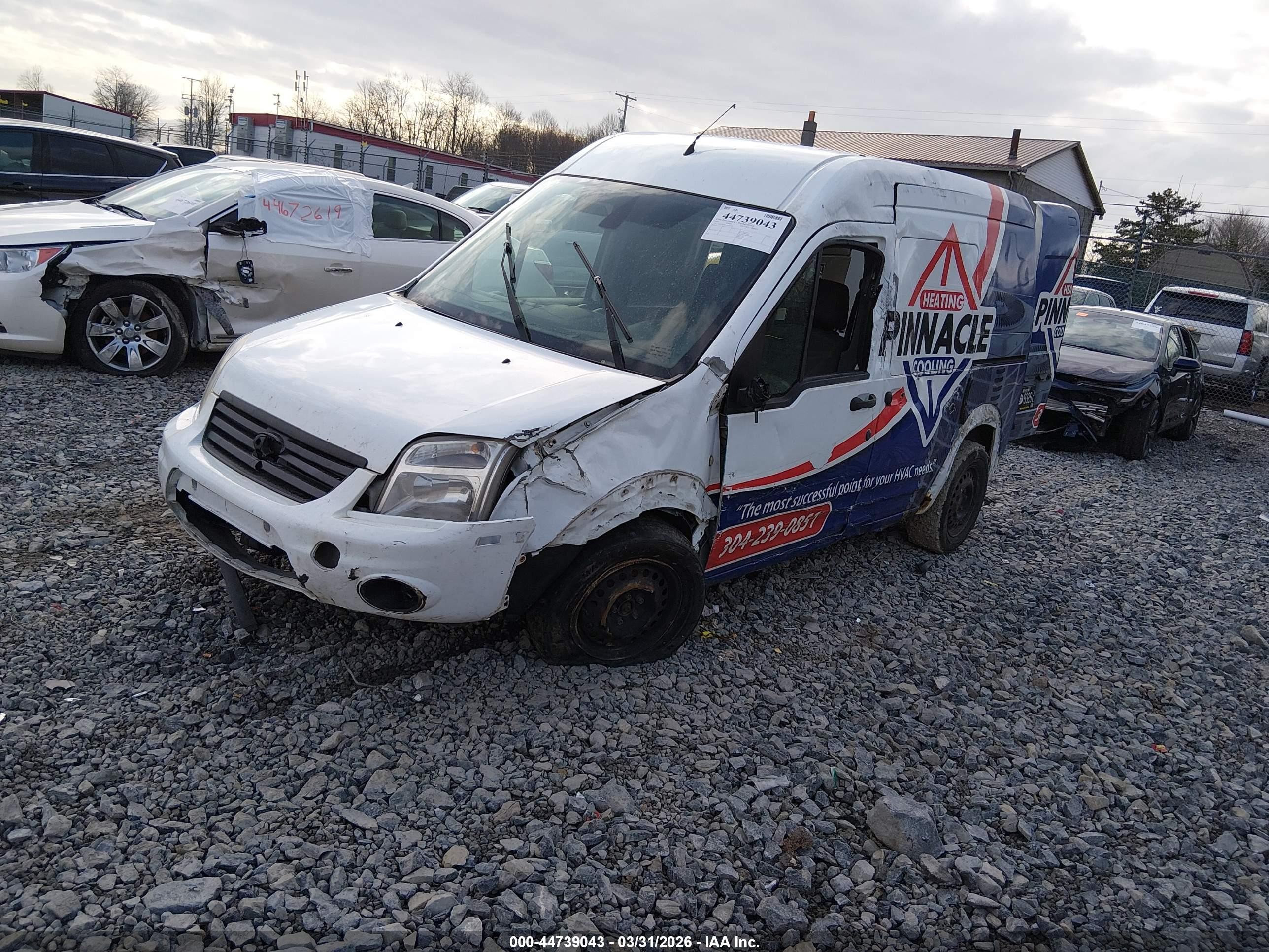 2011 Ford Transit Connect Xlt White vin: NM0LS7BN1BT073370