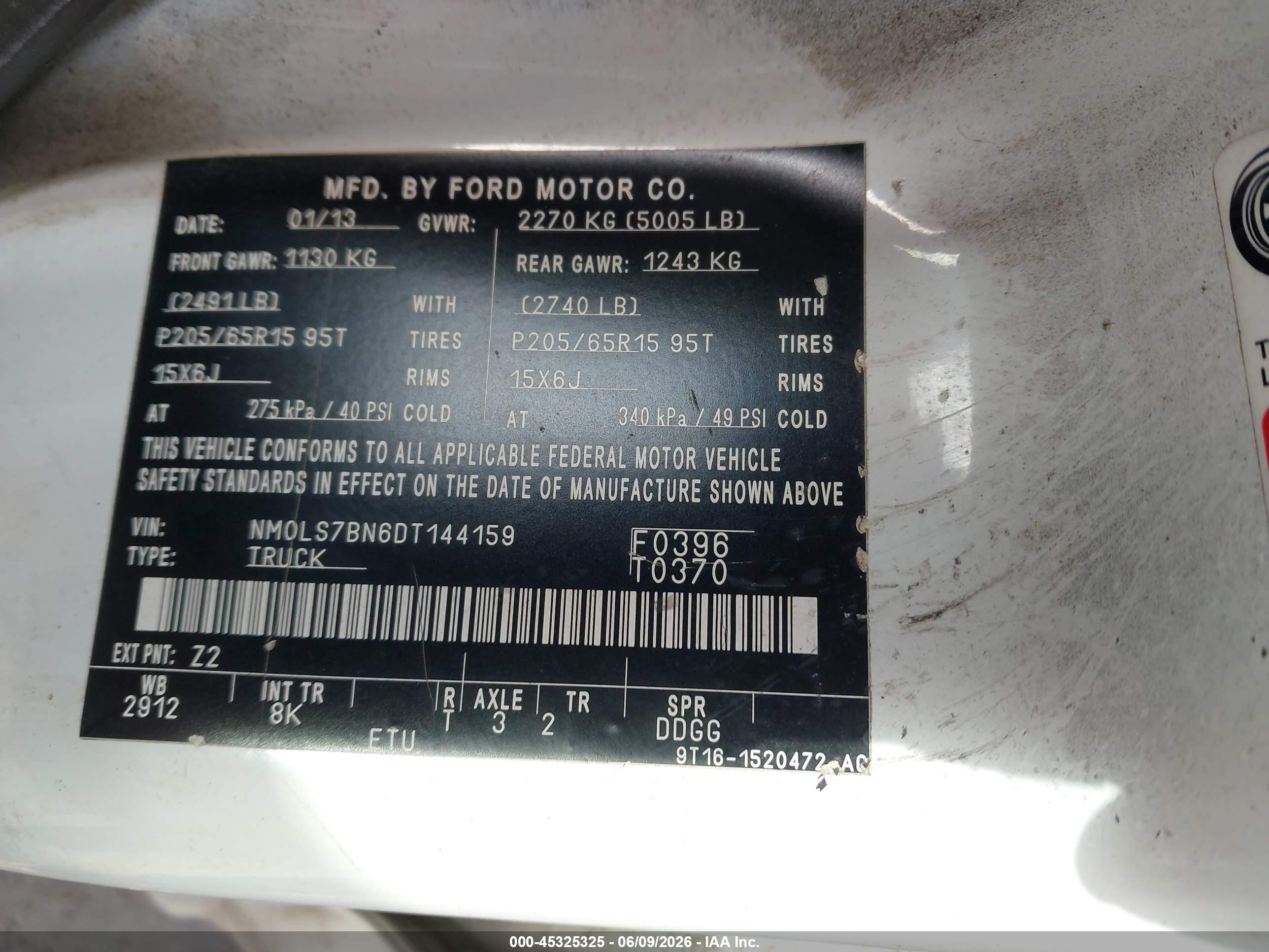 2013 Ford Transit Connect Xlt White vin: NM0LS7BN6DT144159