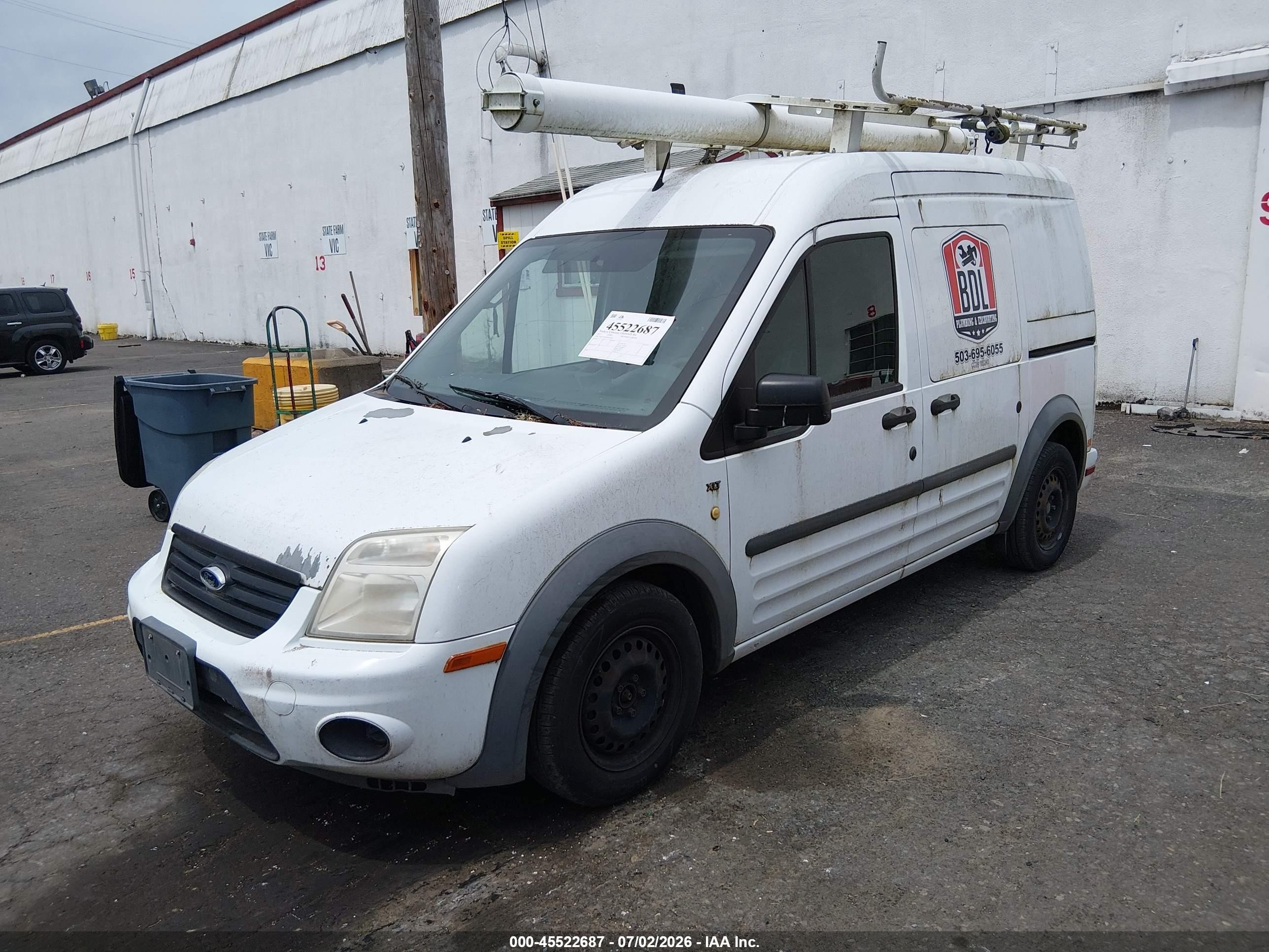 2013 Ford Transit Connect Xlt White vin: NM0LS7BN9DT167287