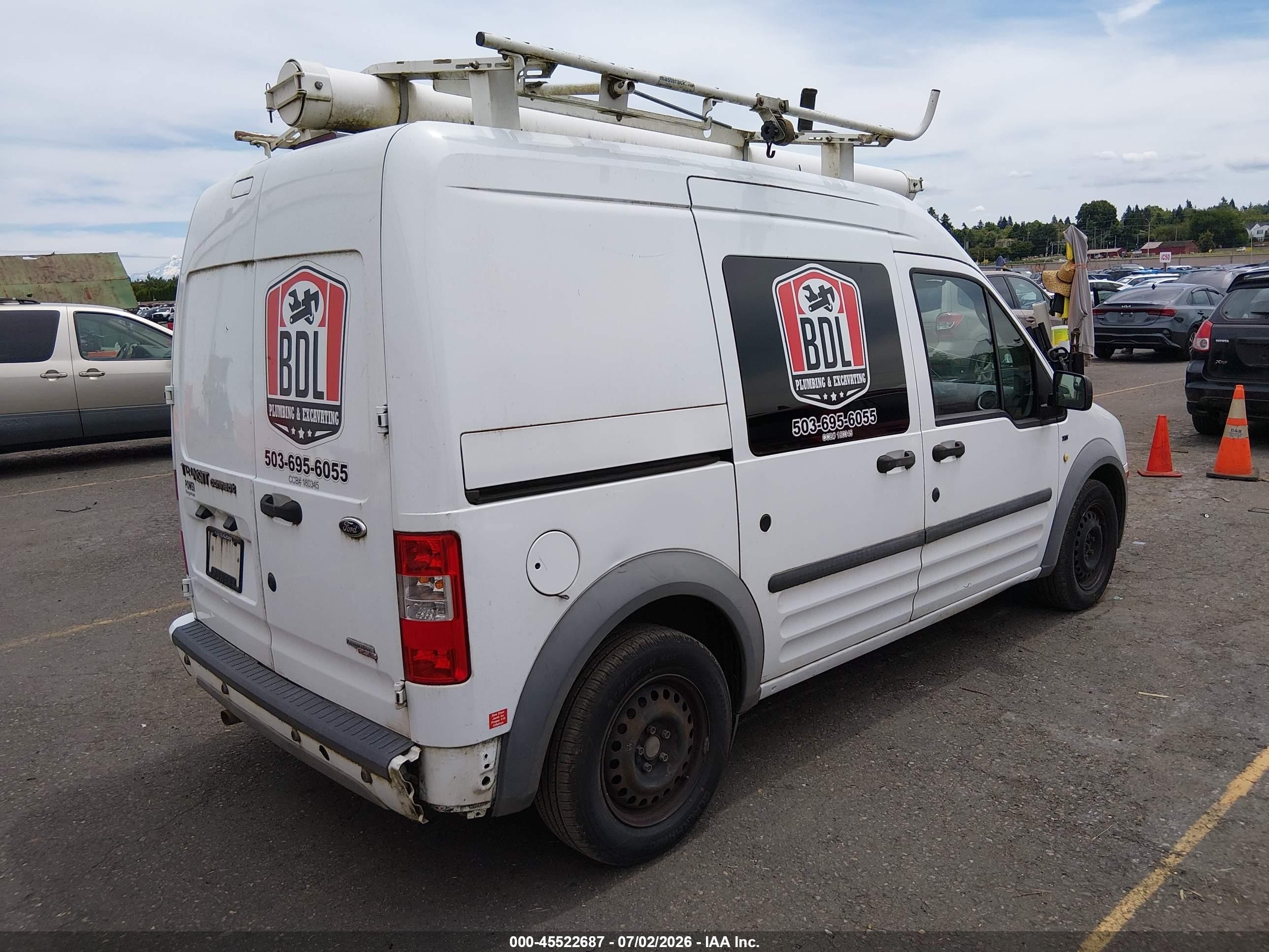 2013 Ford Transit Connect Xlt White vin: NM0LS7BN9DT167287