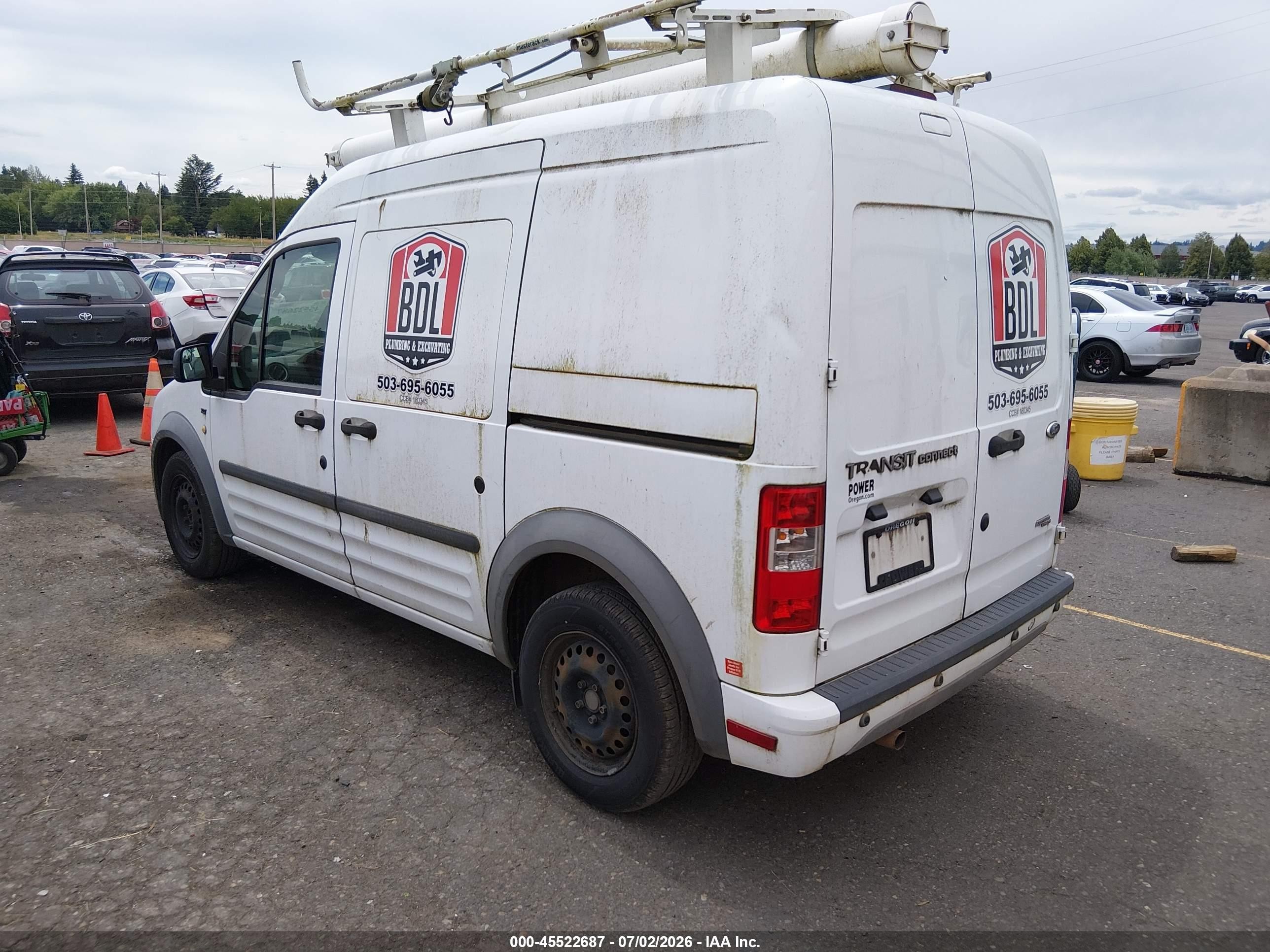 2013 Ford Transit Connect Xlt White vin: NM0LS7BN9DT167287