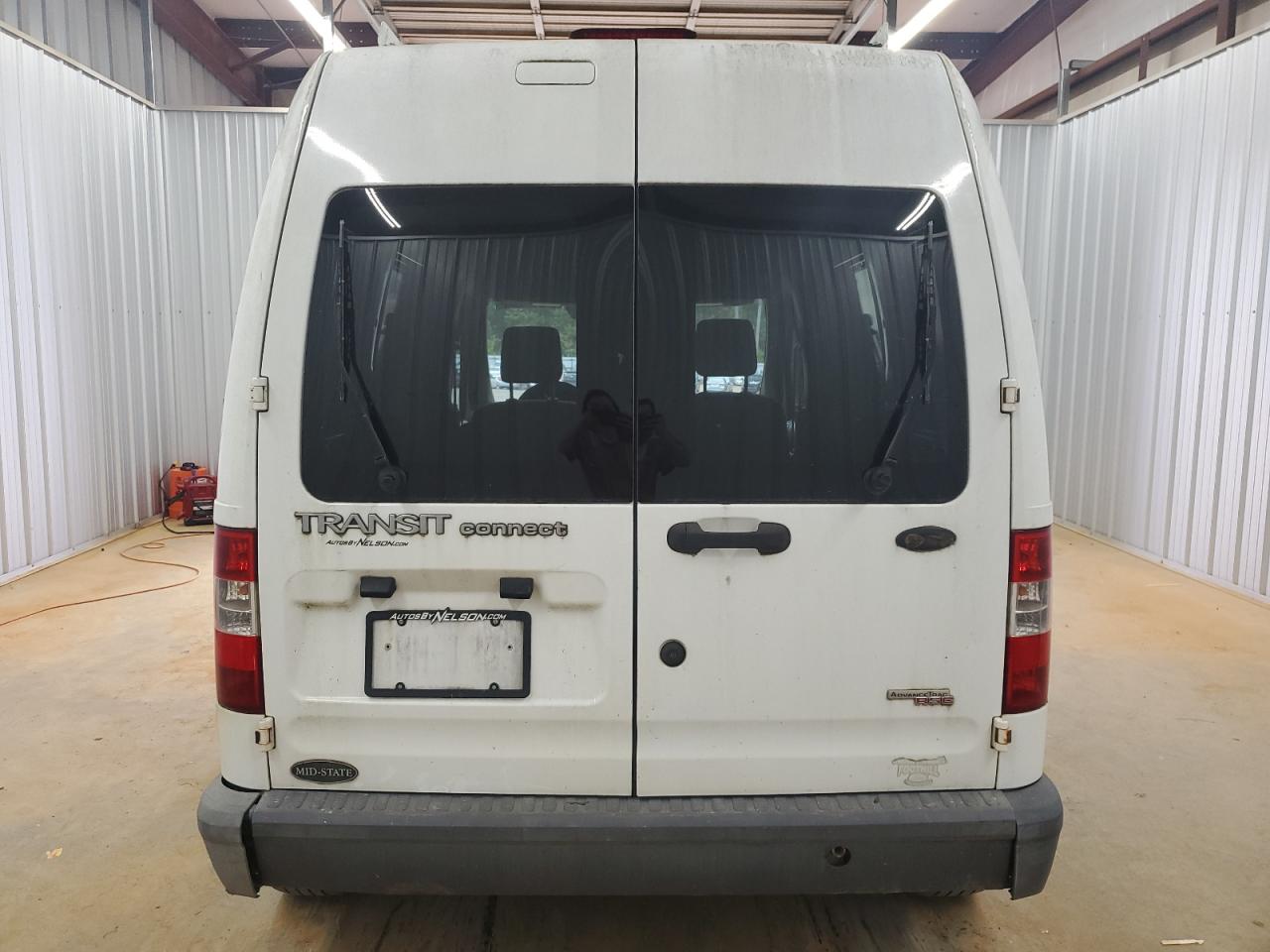 2012 Ford Transit Connect Xl White vin: NM0LS7CN5CT097719 Damage: Rear Bumper, Misaligned, Repair Required