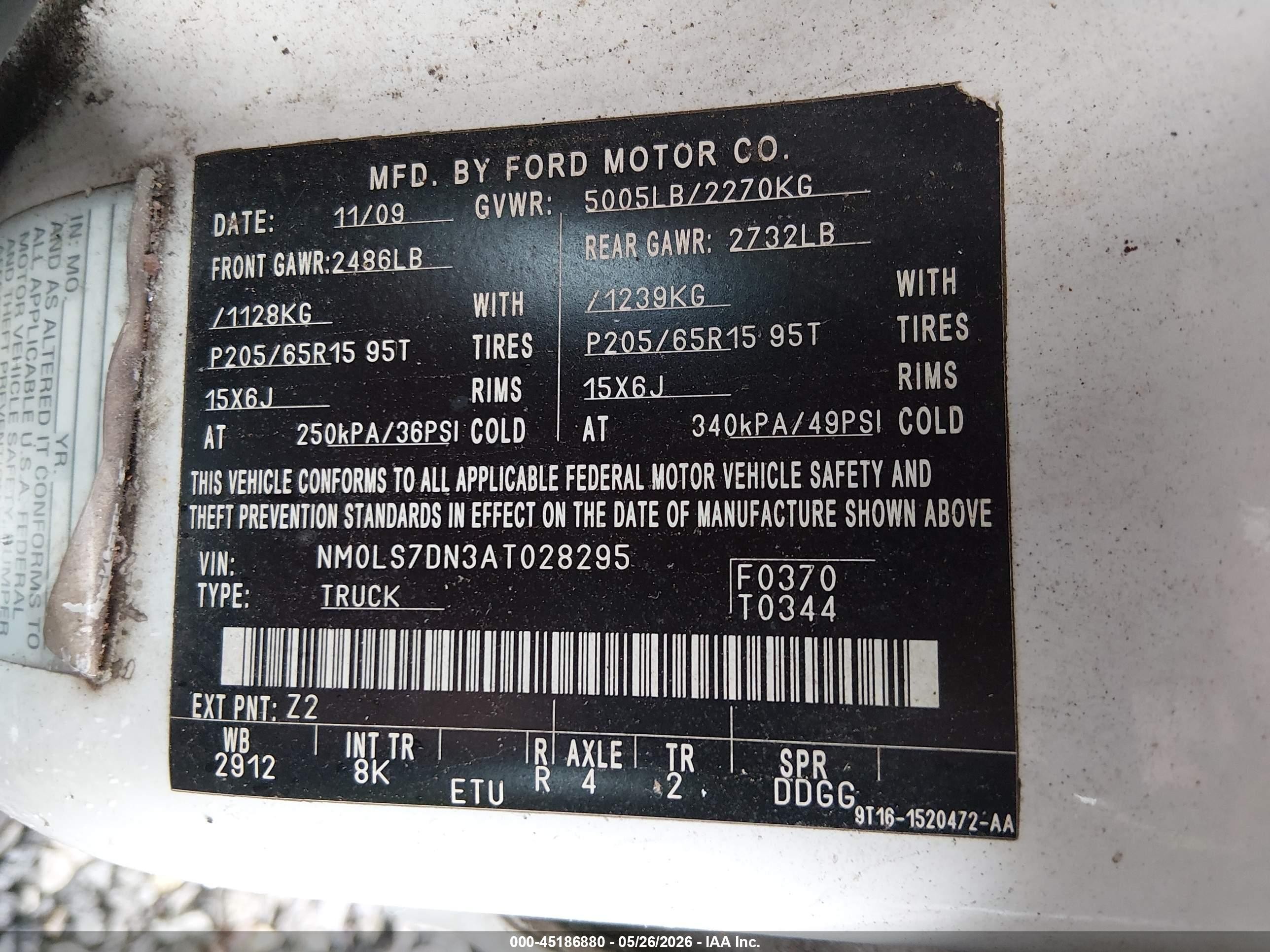 2010 Ford Transit Connect Xlt White vin: NM0LS7DN3AT028295