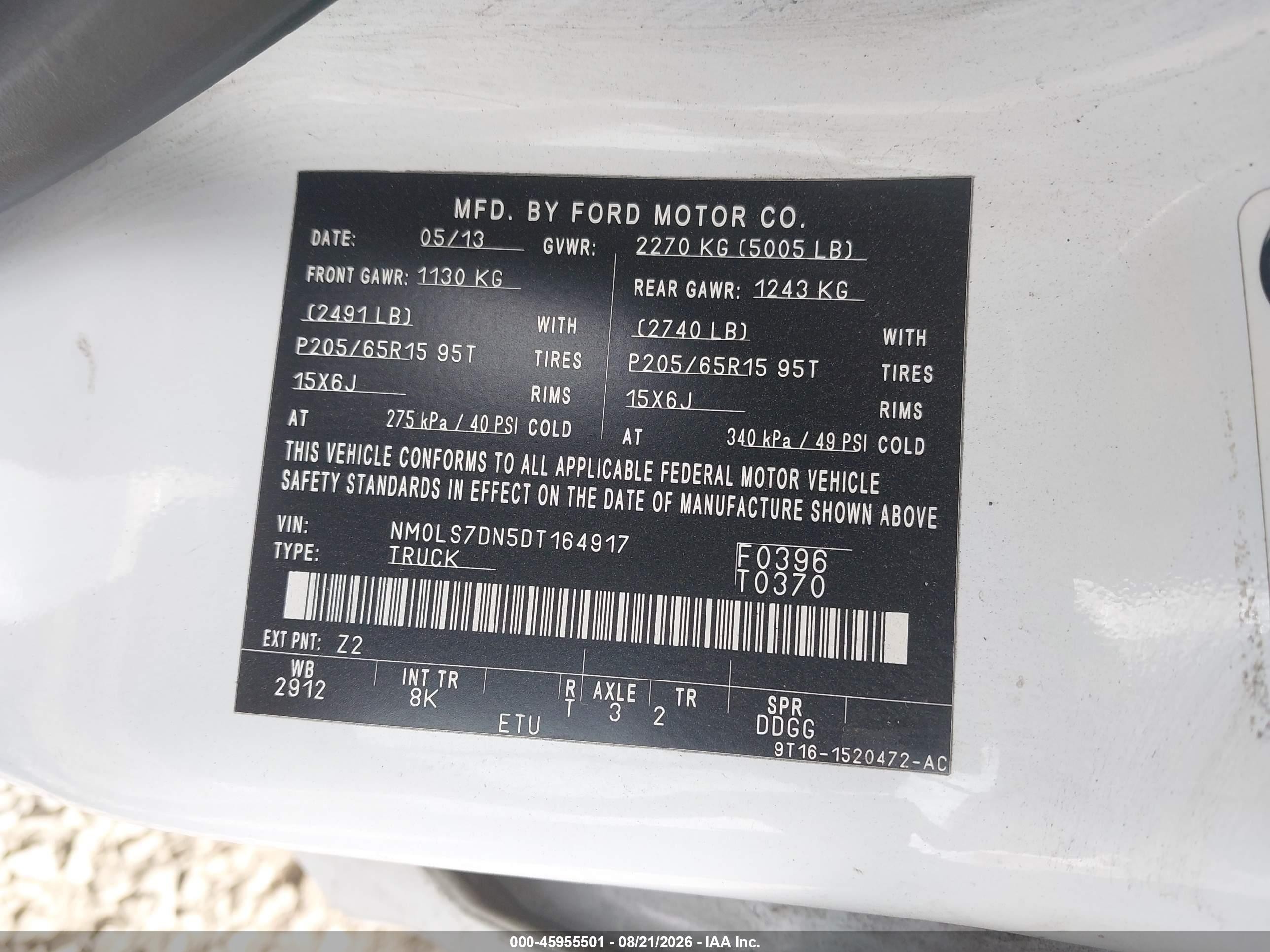2013 Ford Transit Connect Xlt Белый vin: NM0LS7DN5DT164917