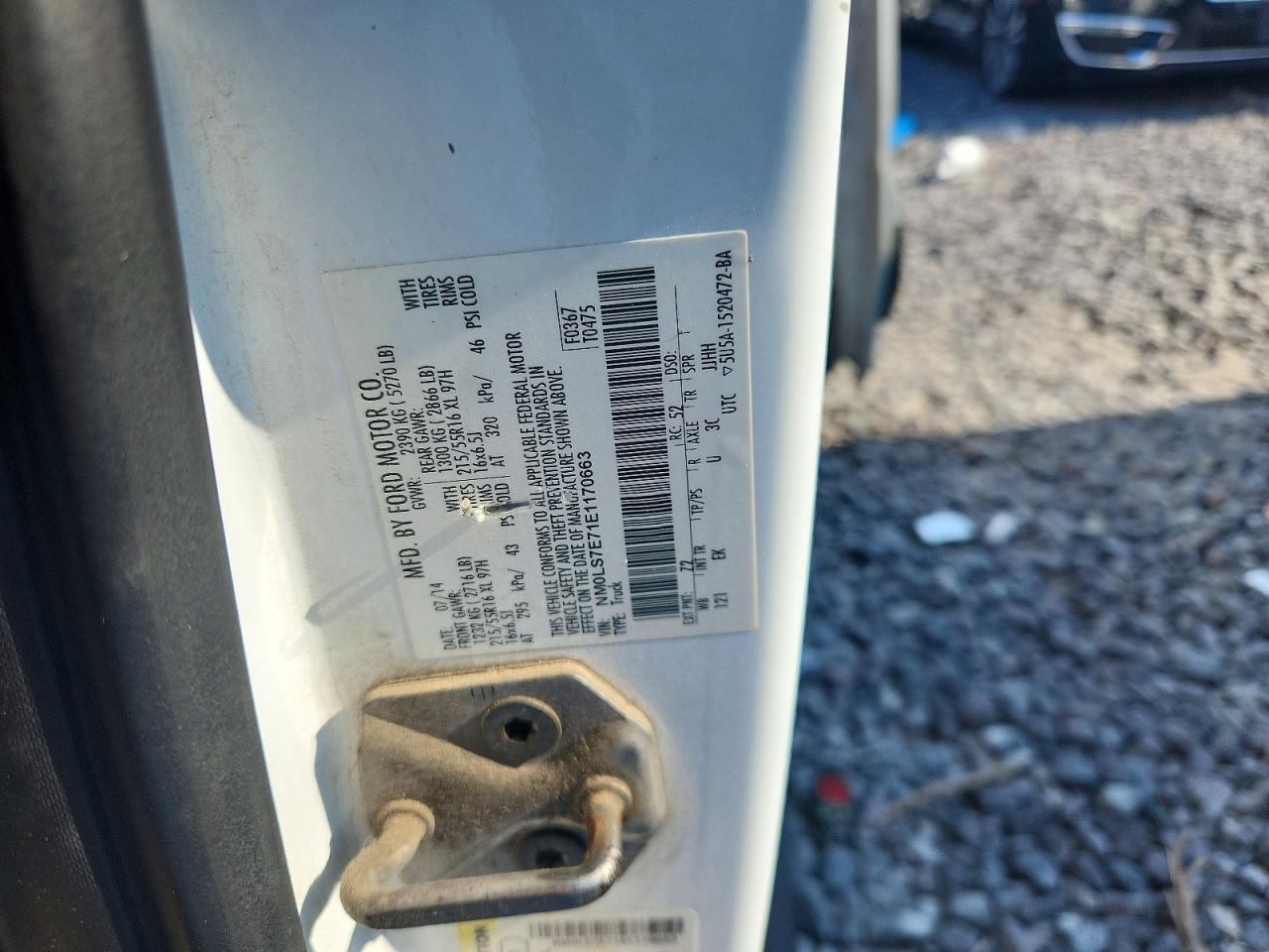 2014 Ford Transit Connect Xl Белый vin: NM0LS7E71E1170663