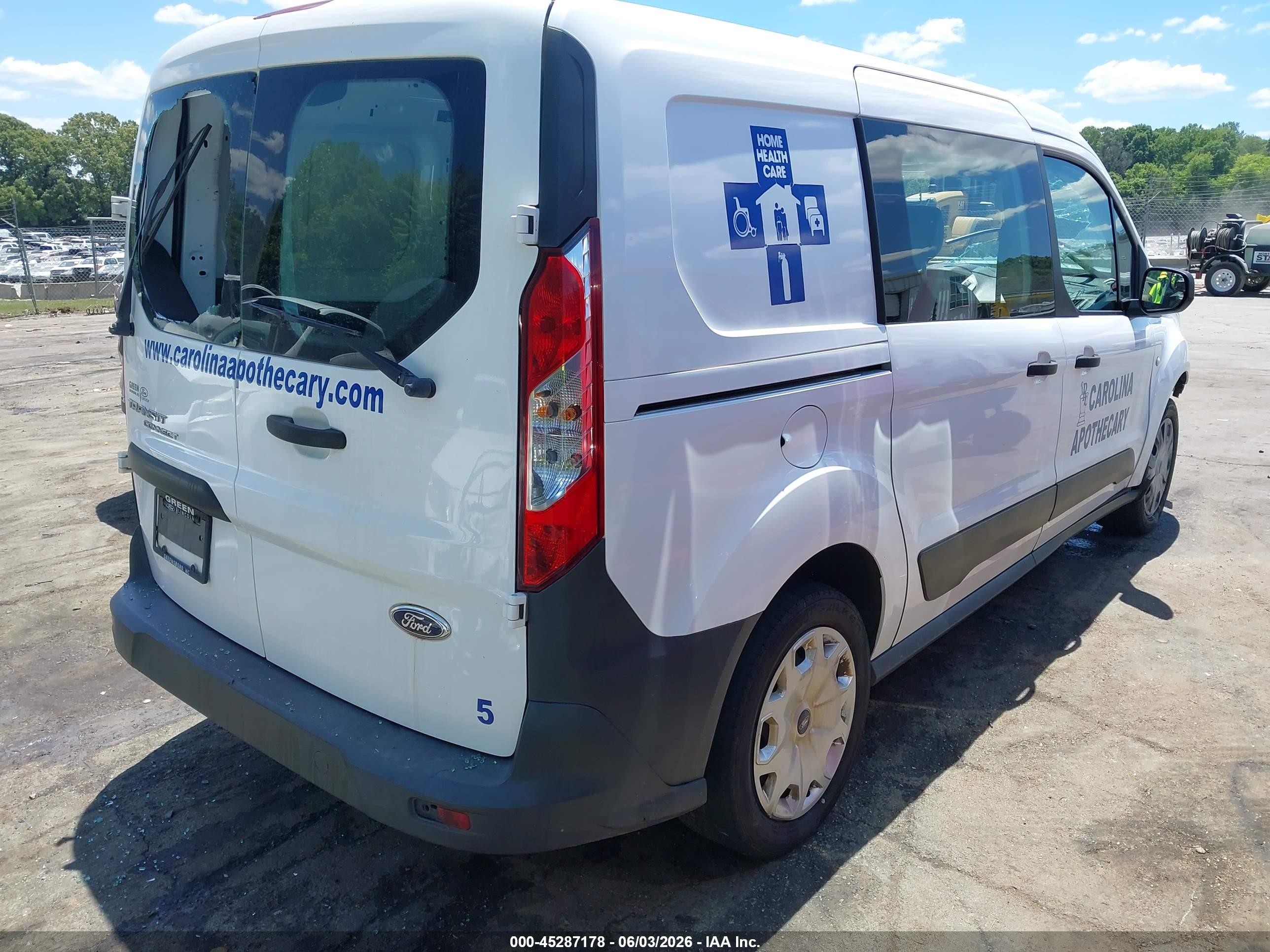 2015 Ford Transit Connect Xl White vin: NM0LS7E72F1219404
