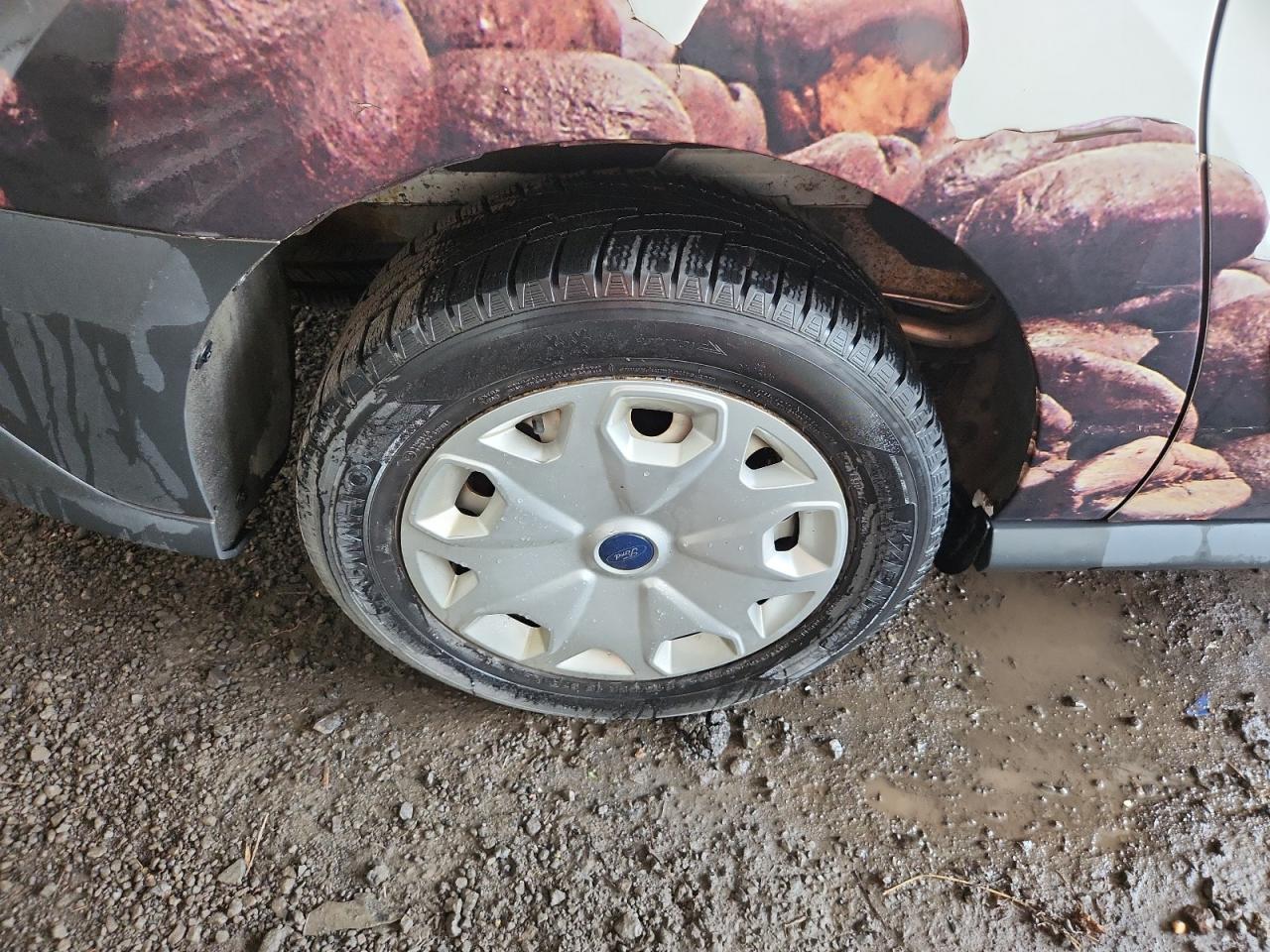 2014 Ford Transit Connect Xl White vin: NM0LS7E75E1143739 Damage: Right Rear Wheel Cover, Curb Rash, 2 To 3 Inches