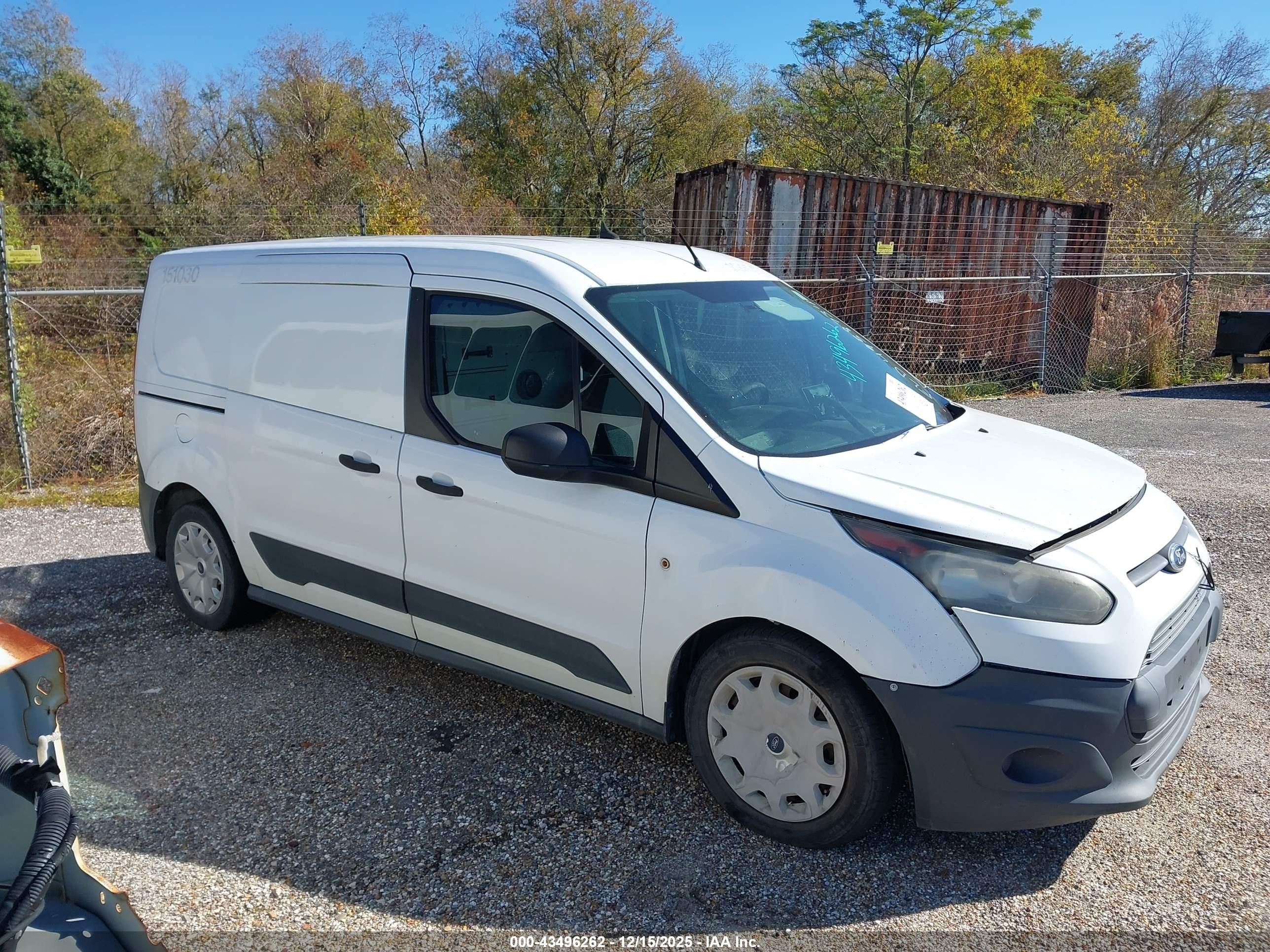 2015 Ford Transit Connect Xl White vin: NM0LS7E75F1210308