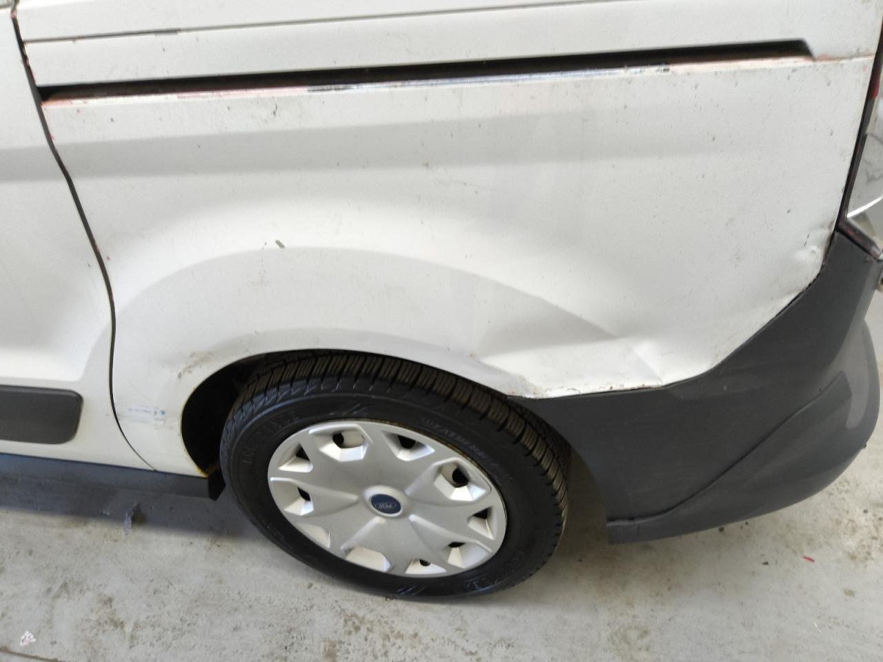 2014 Ford Transit Connect Xl White vin: NM0LS7E77E1173017 Damage: Left Qtr Panel, Dent(S) W/ Paint Dmg, > 12 Inches