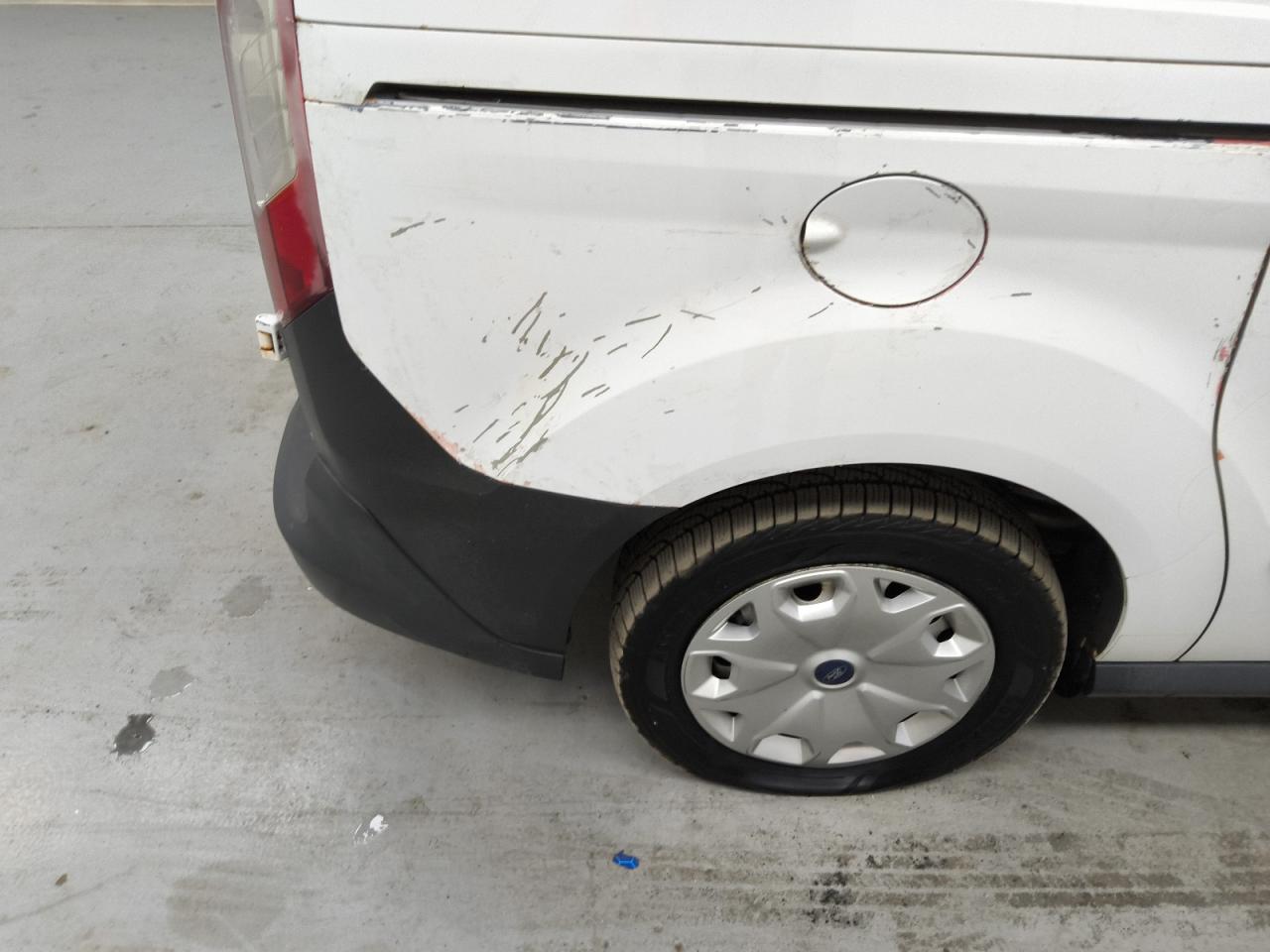 2014 Ford Transit Connect Xl White vin: NM0LS7E77E1173017 Damage: Right Qtr Panel, Scraped, > 12 Inches