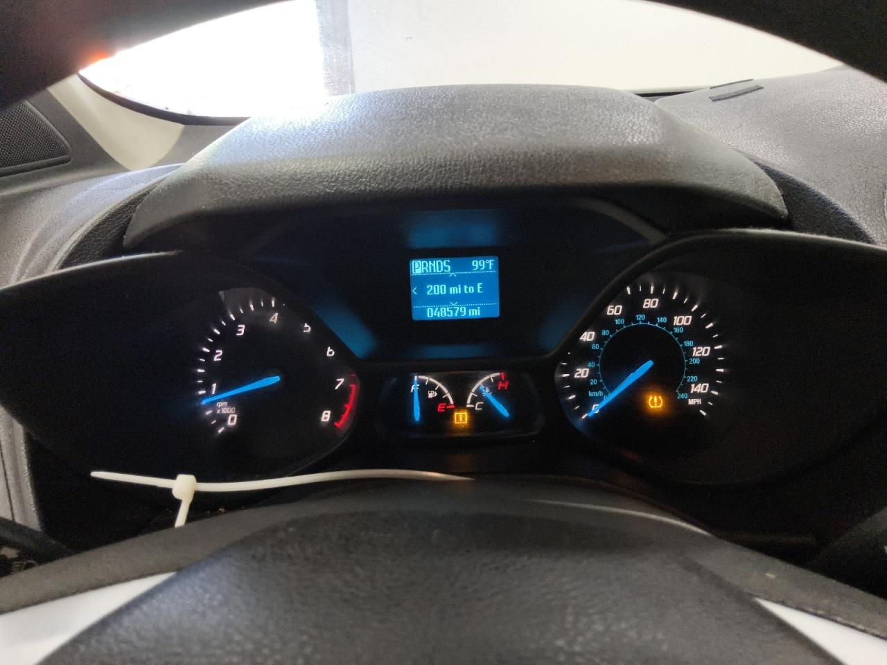 2014 Ford Transit Connect Xl White vin: NM0LS7E77E1173017 Damage: Warning - Tire Pressure, On, Unacceptable