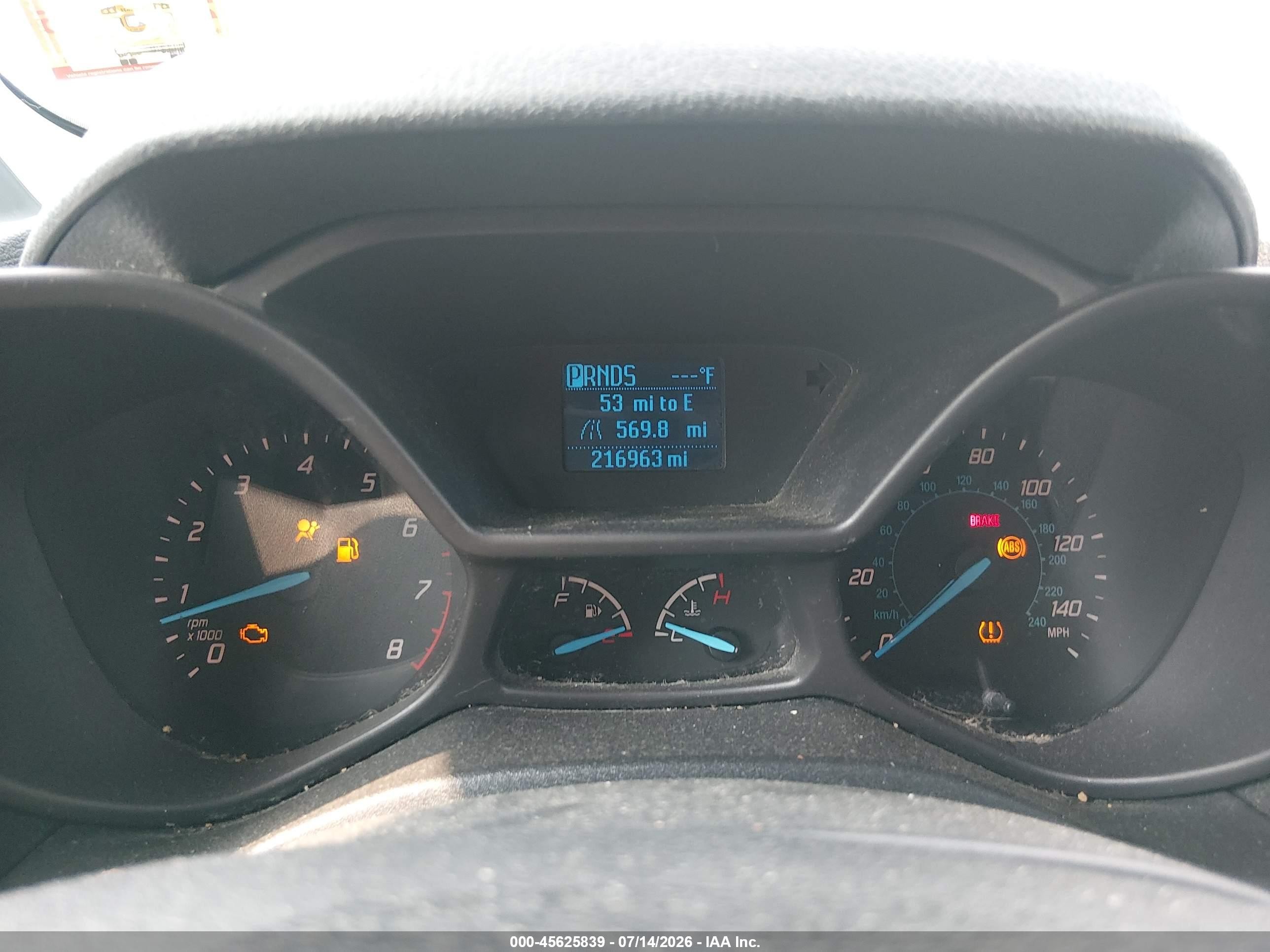 2014 Ford Transit Connect Xl White vin: NM0LS7E7XE1165378