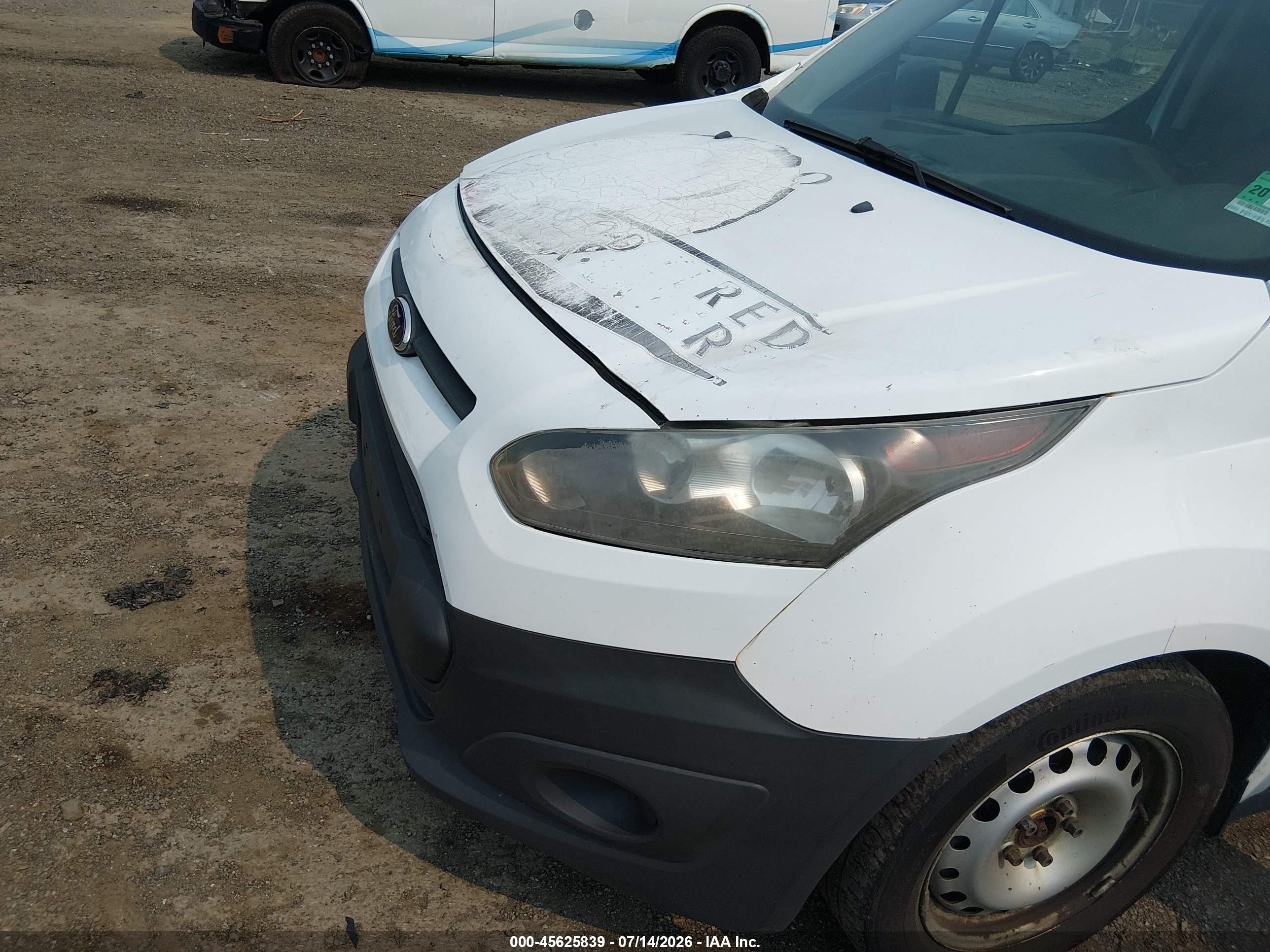 2014 Ford Transit Connect Xl White vin: NM0LS7E7XE1165378