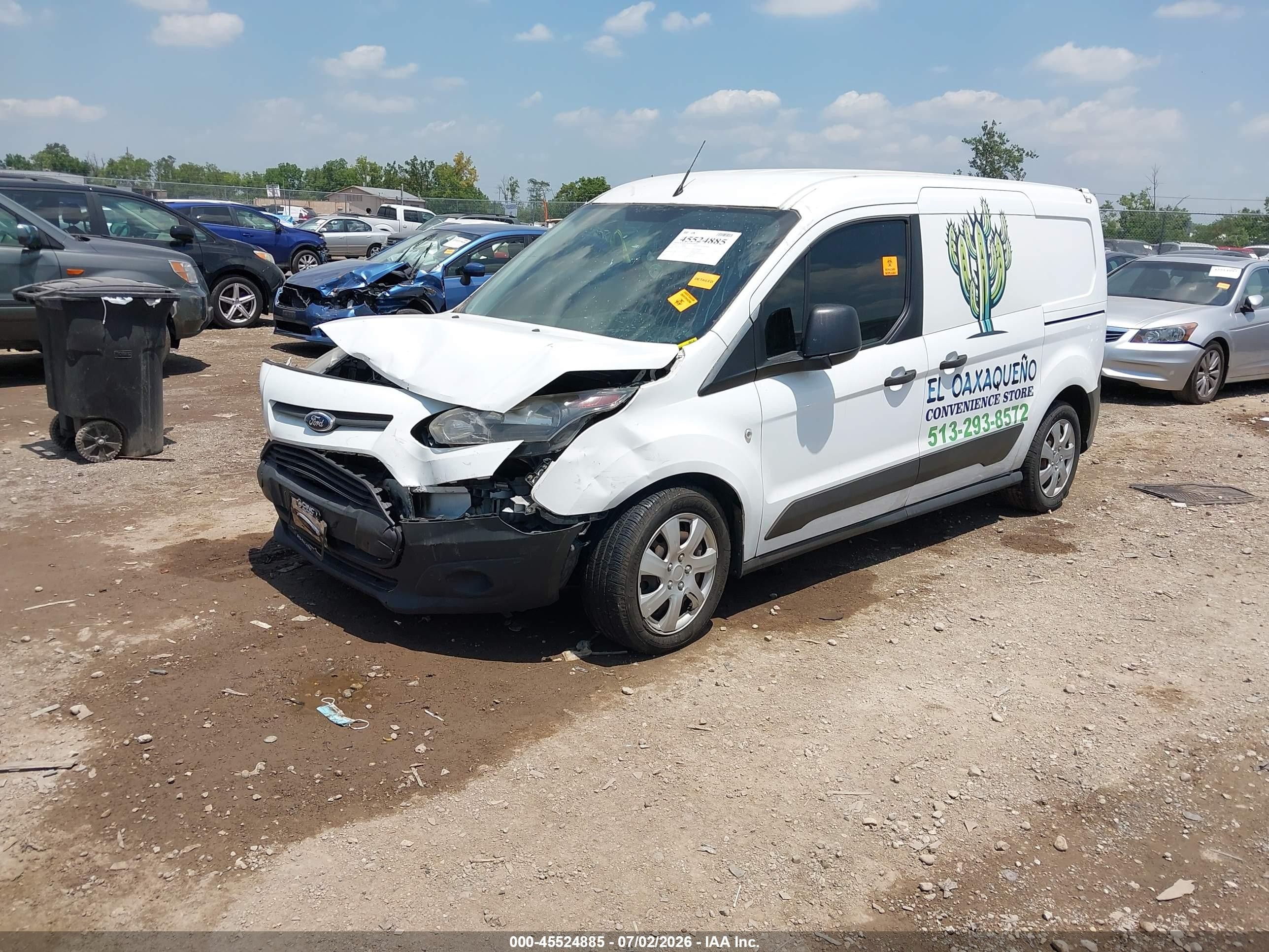 2015 Ford Transit Connect Xl White vin: NM0LS7EX1F1202805