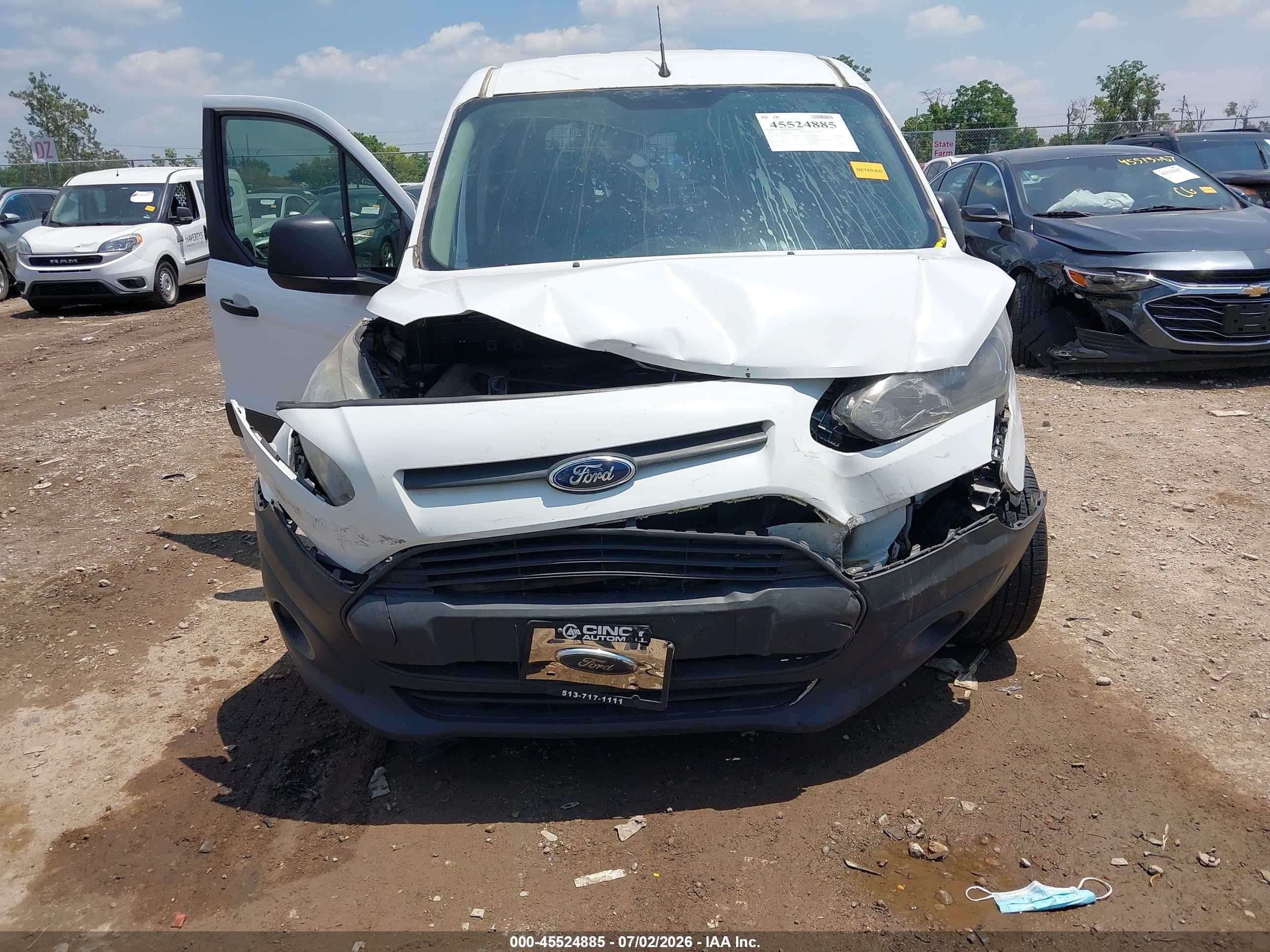2015 Ford Transit Connect Xl White vin: NM0LS7EX1F1202805