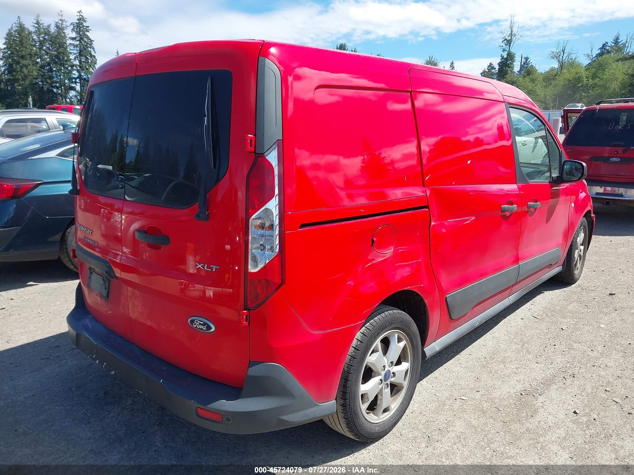2015 Ford Transit Connect Xlt Red vin: NM0LS7F72F1177105