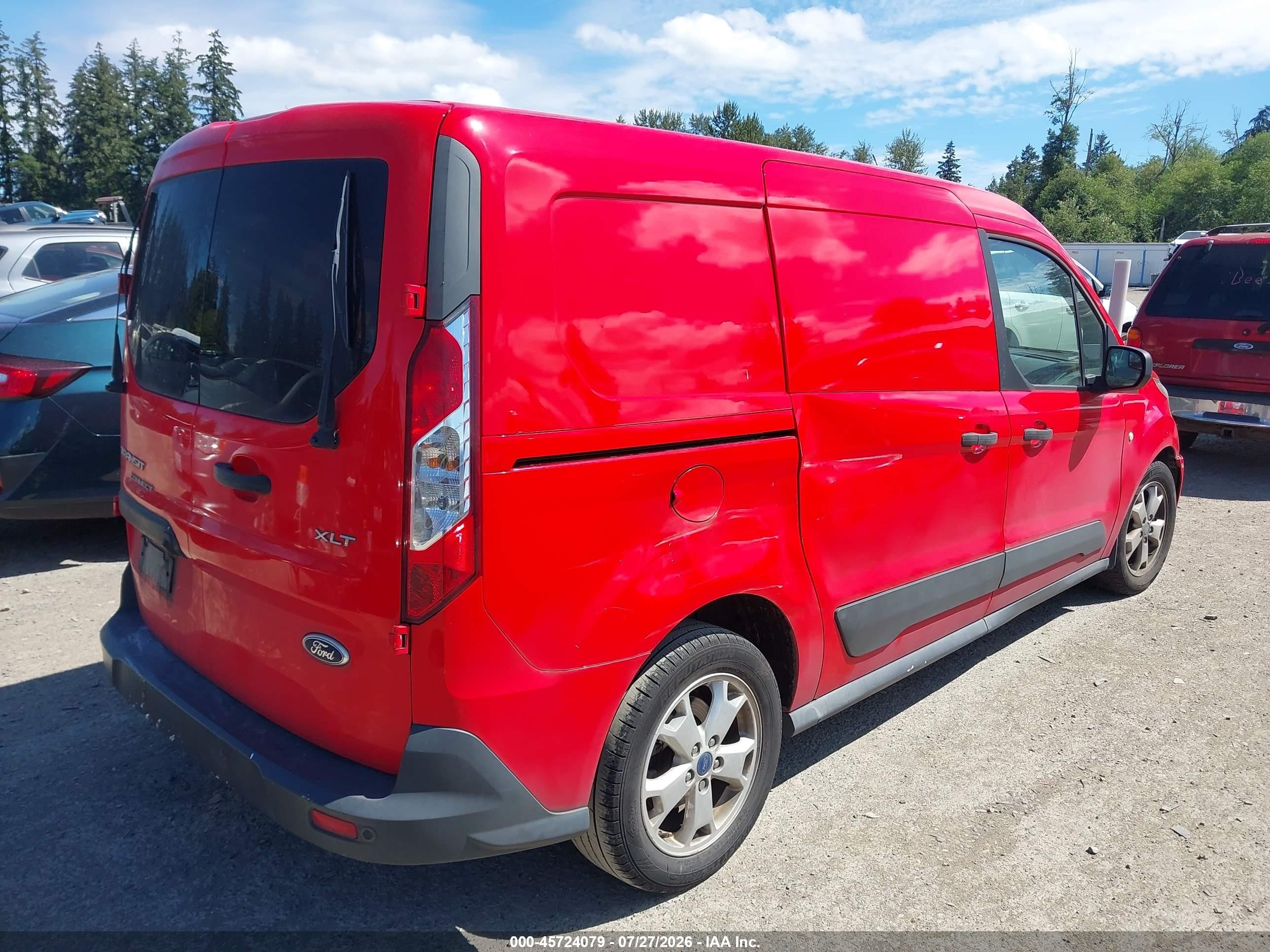 2015 Ford Transit Connect Xlt Red vin: NM0LS7F72F1177105