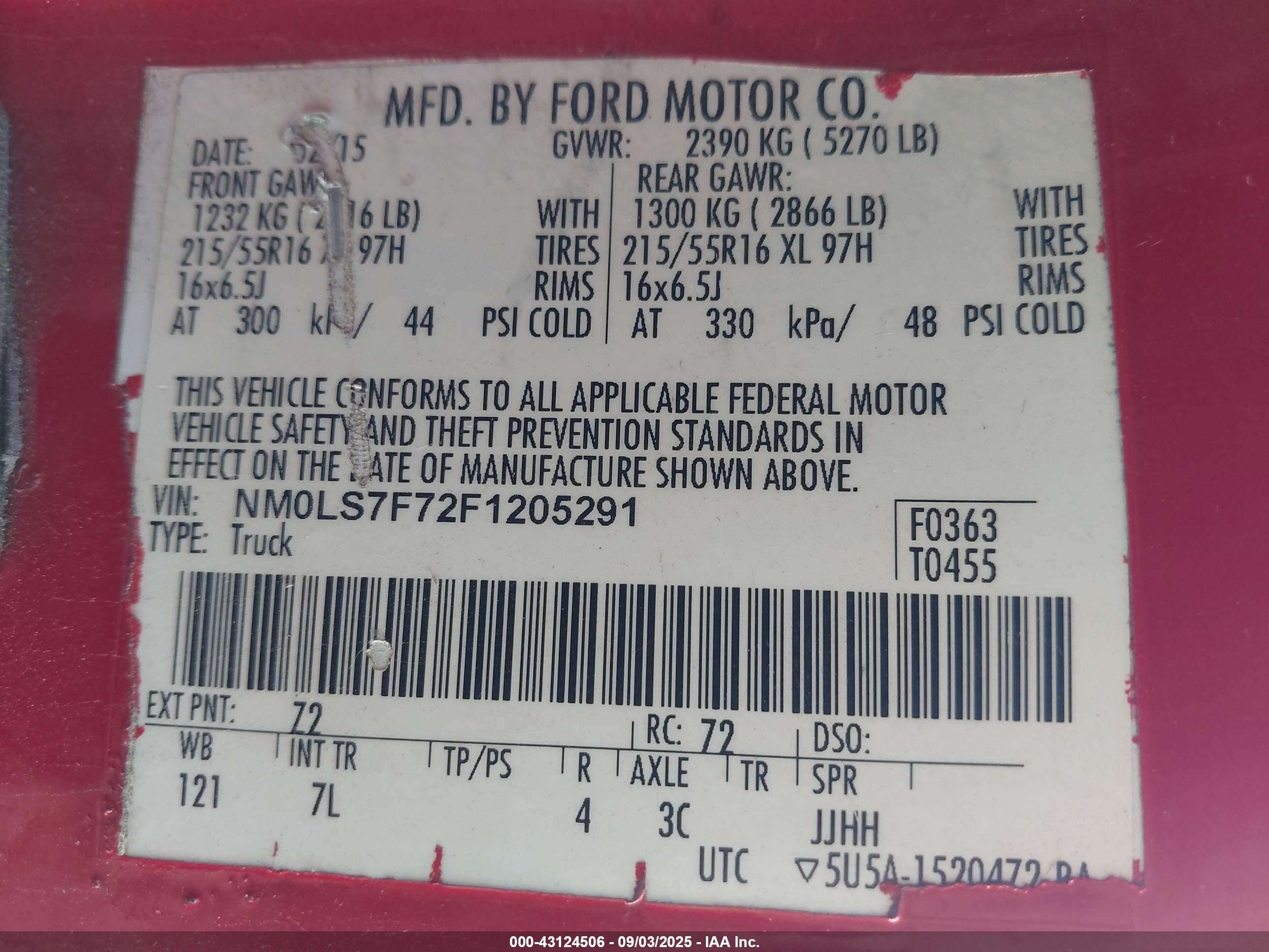 2015 Ford Transit Connect Xlt Красный vin: NM0LS7F72F1205291