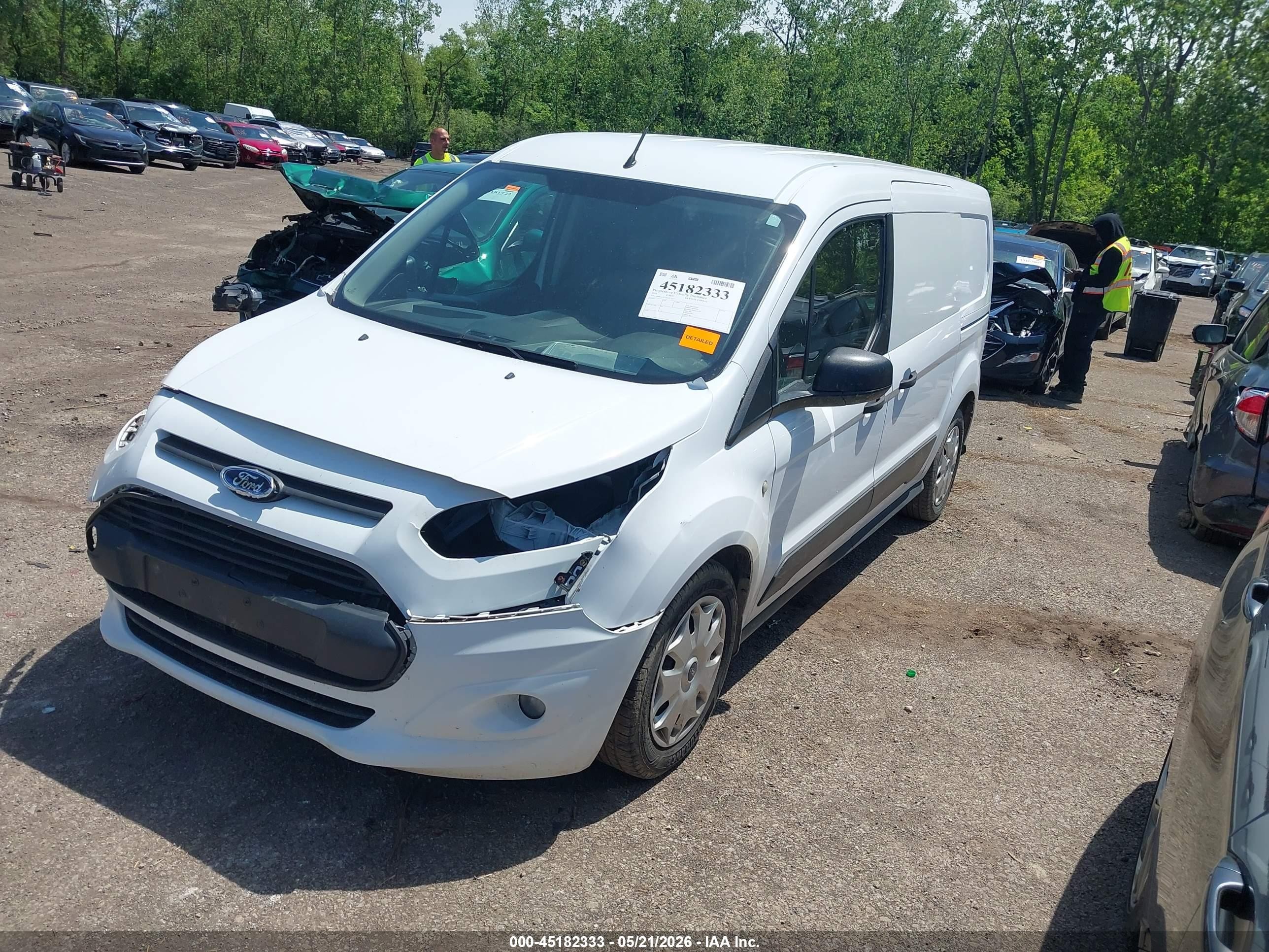 2015 Ford Transit Connect Xlt White vin: NM0LS7F73F1217157
