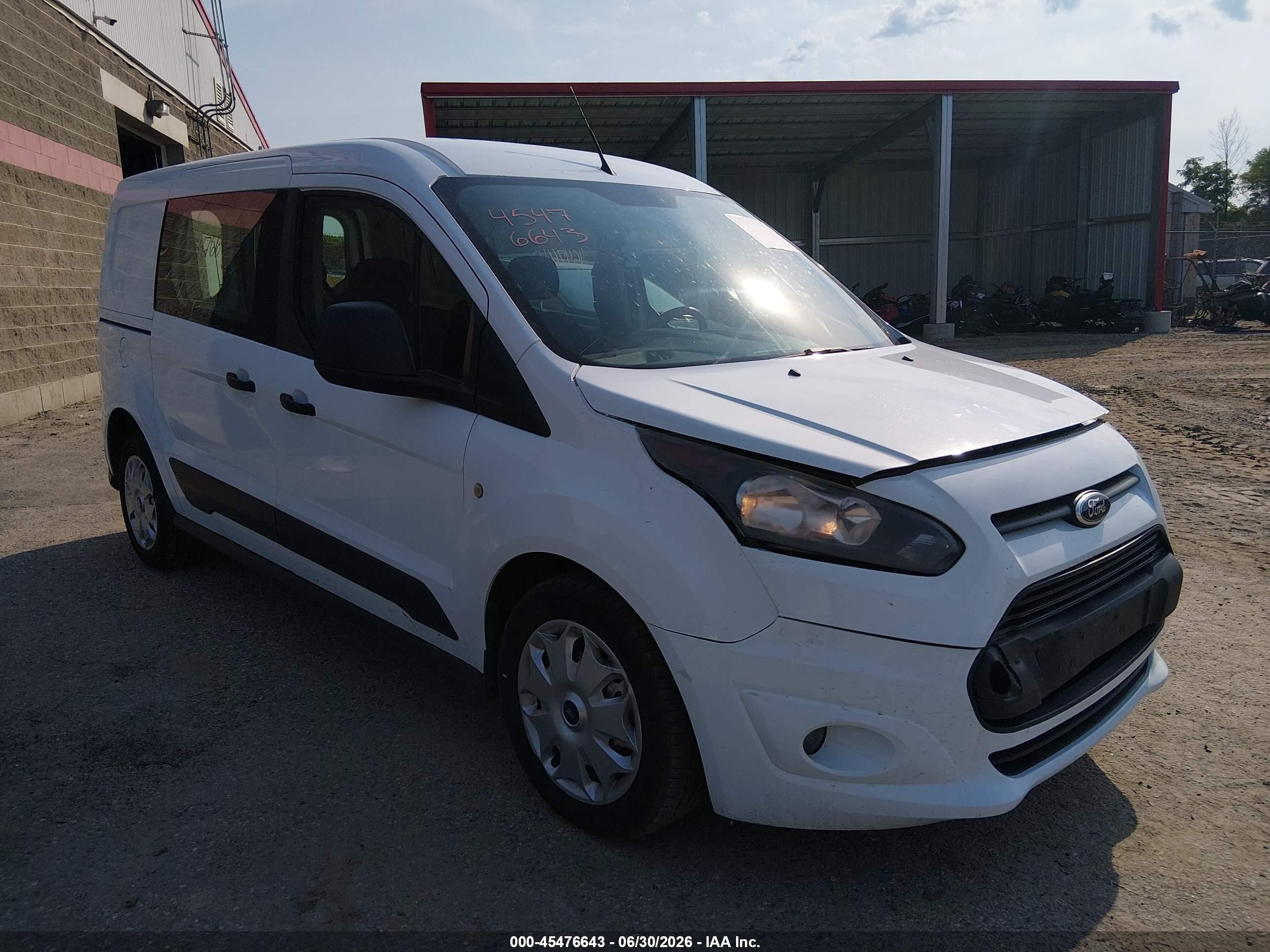 2014 Ford Transit Connect Xlt White vin: NM0LS7F77E1164655
