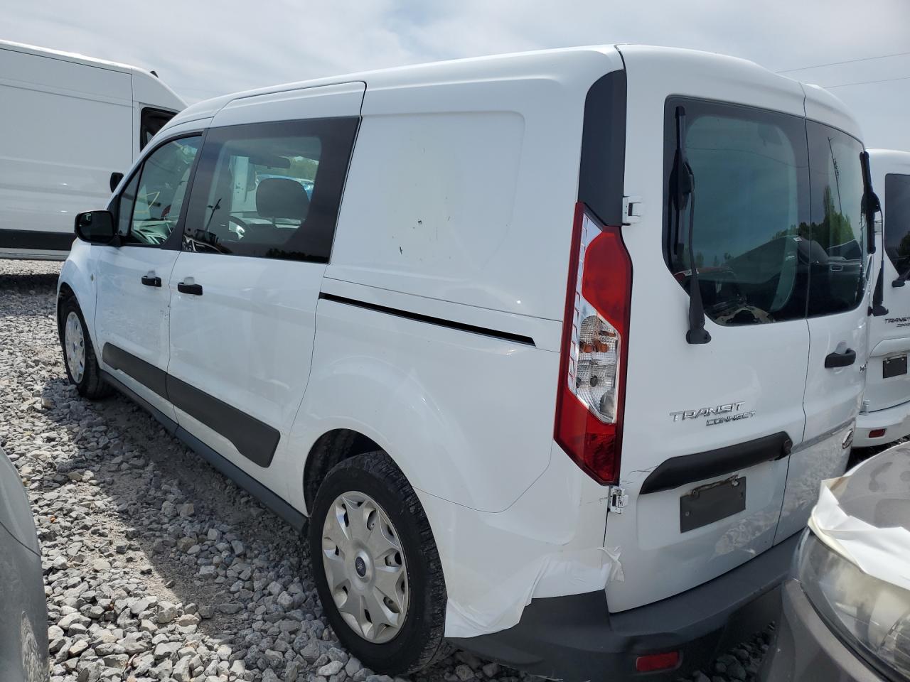 2014 Ford Transit Connect Xlt White vin: NM0LS7F78E1150540 Damage: Left Qtr Panel, Heavy Scratch, 1 To 2 Inches