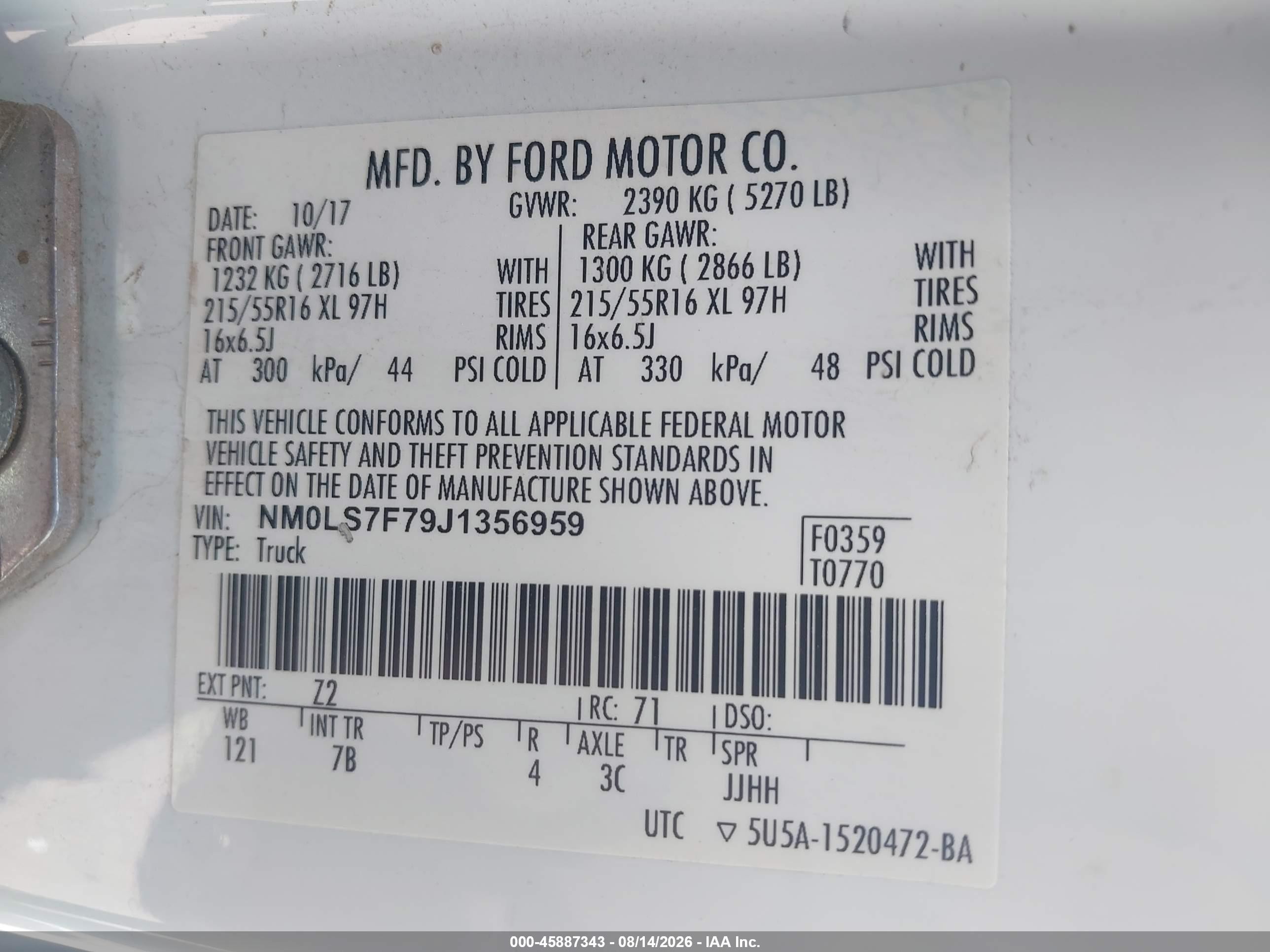 2018 Ford Transit Connect Xlt White vin: NM0LS7F79J1356959