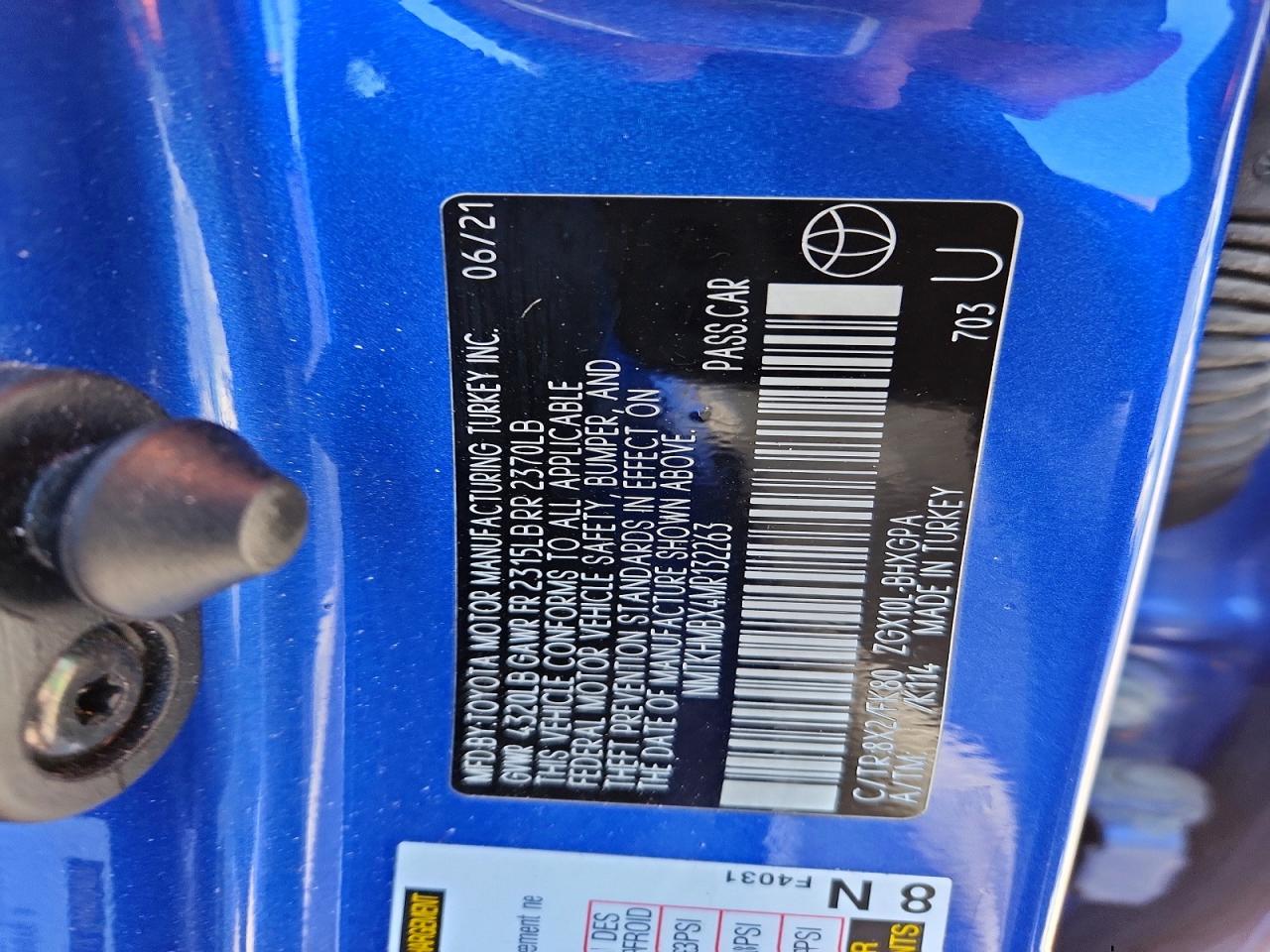 2021 Toyota C-hr Xle Blue vin: NMTKHMBX4MR132263