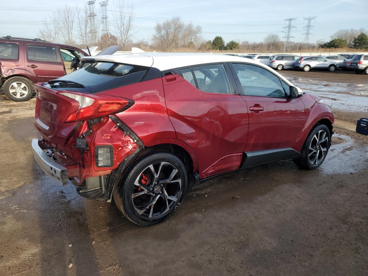 2018 Toyota C-hr Xle Premium Красный vin: NMTKHMBX6JR016946