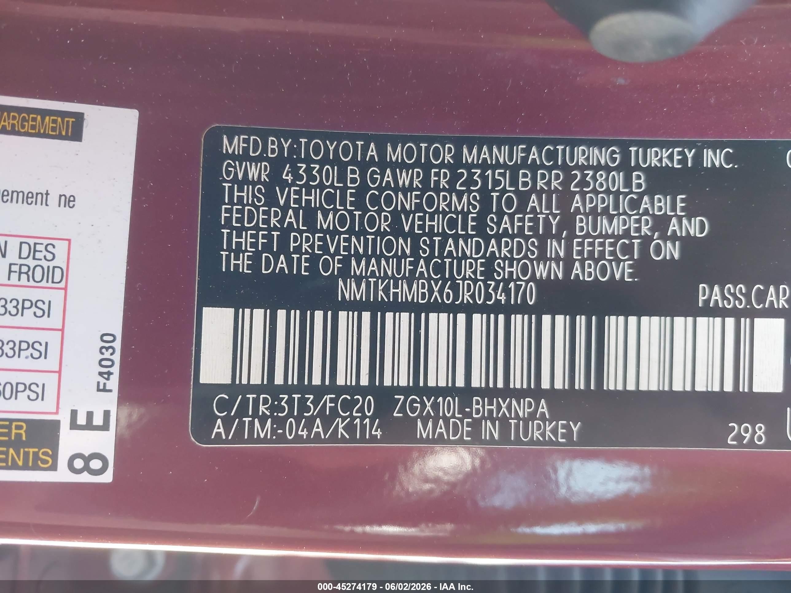 2018 Toyota C-hr Xle Red vin: NMTKHMBX6JR034170